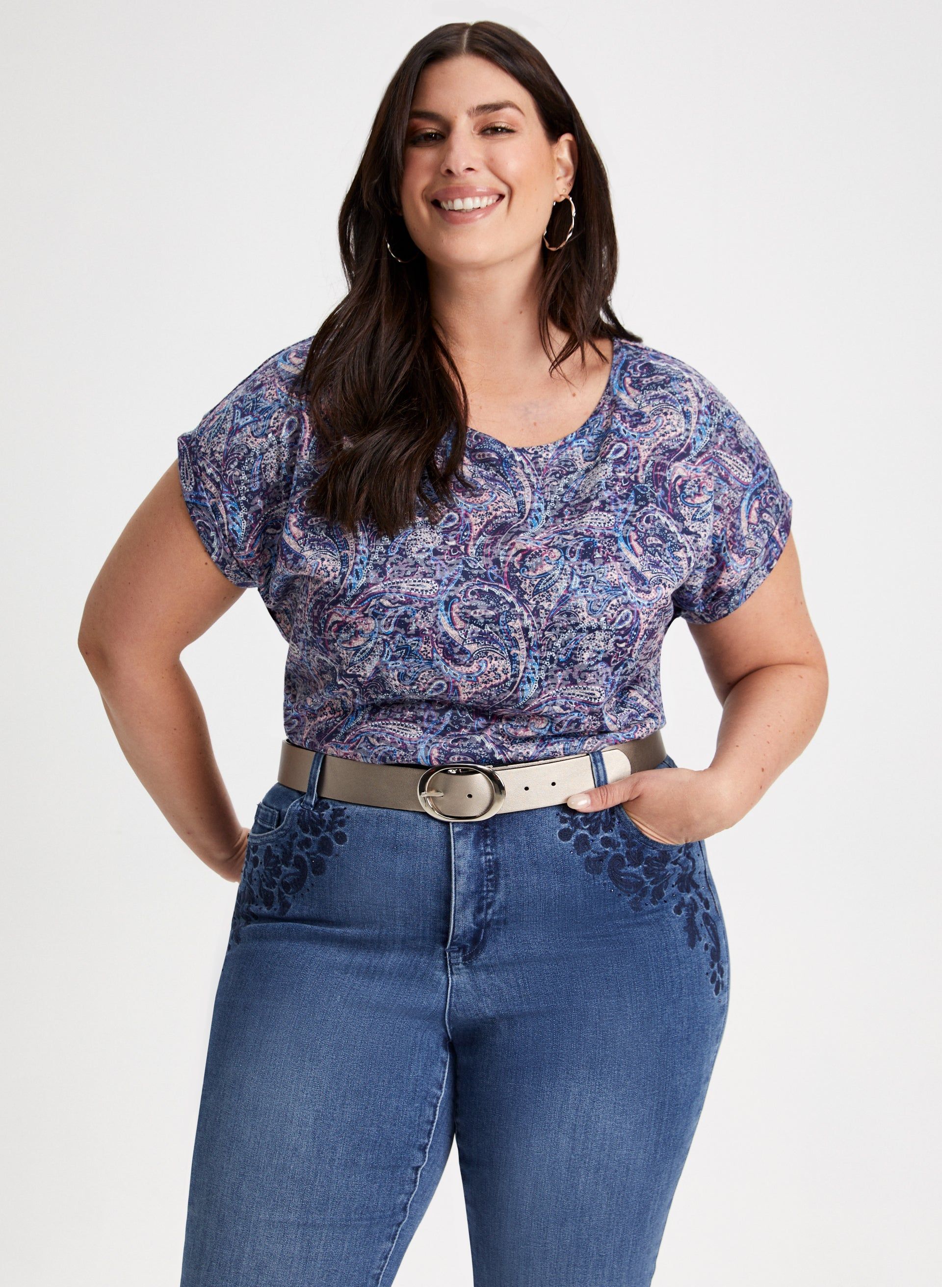 Paisley Print Tee sold by Laura product image thumbnail 5