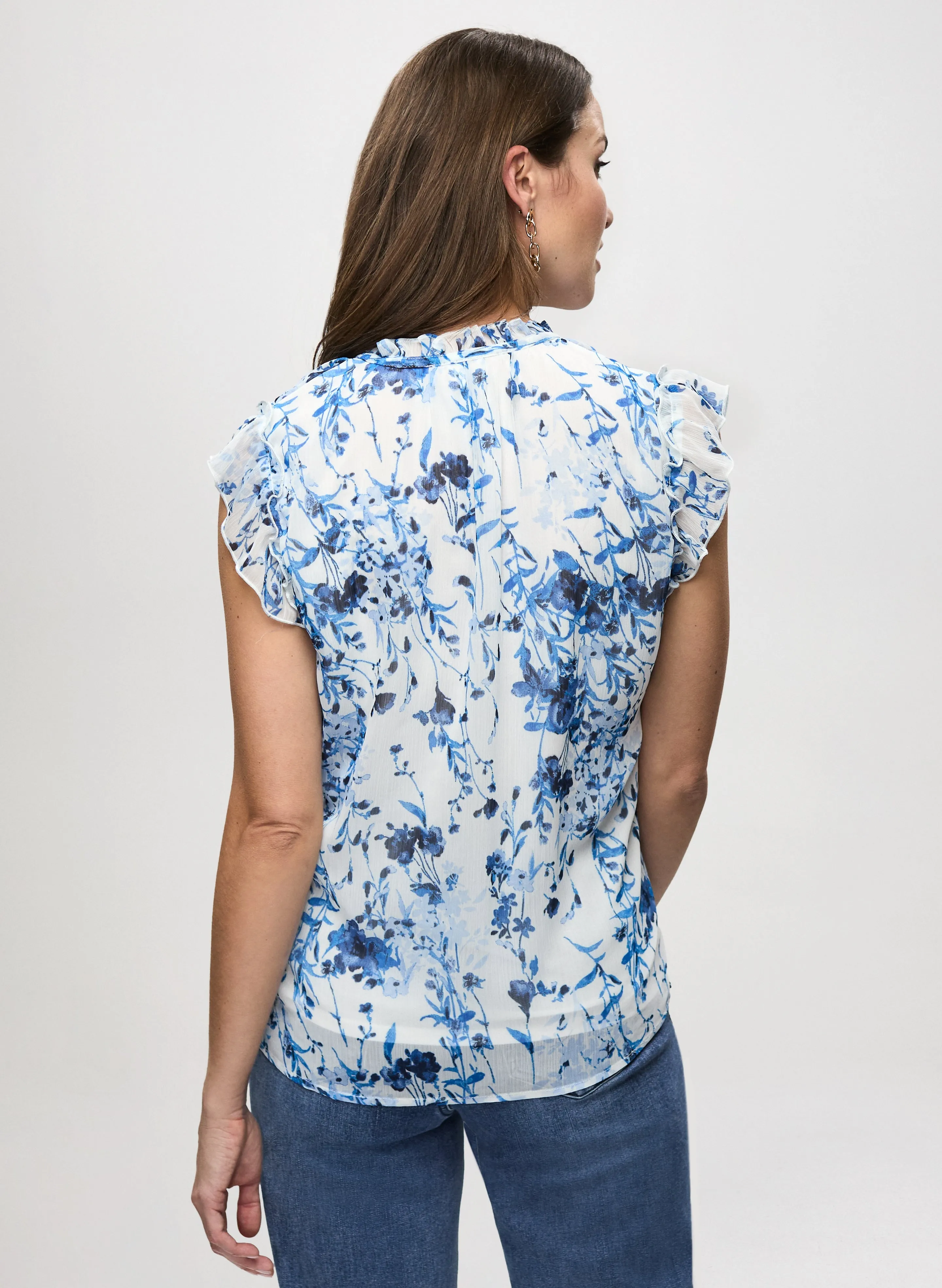 Floral Print Sleeveless Blouse sold by Laura product image thumbnail 4