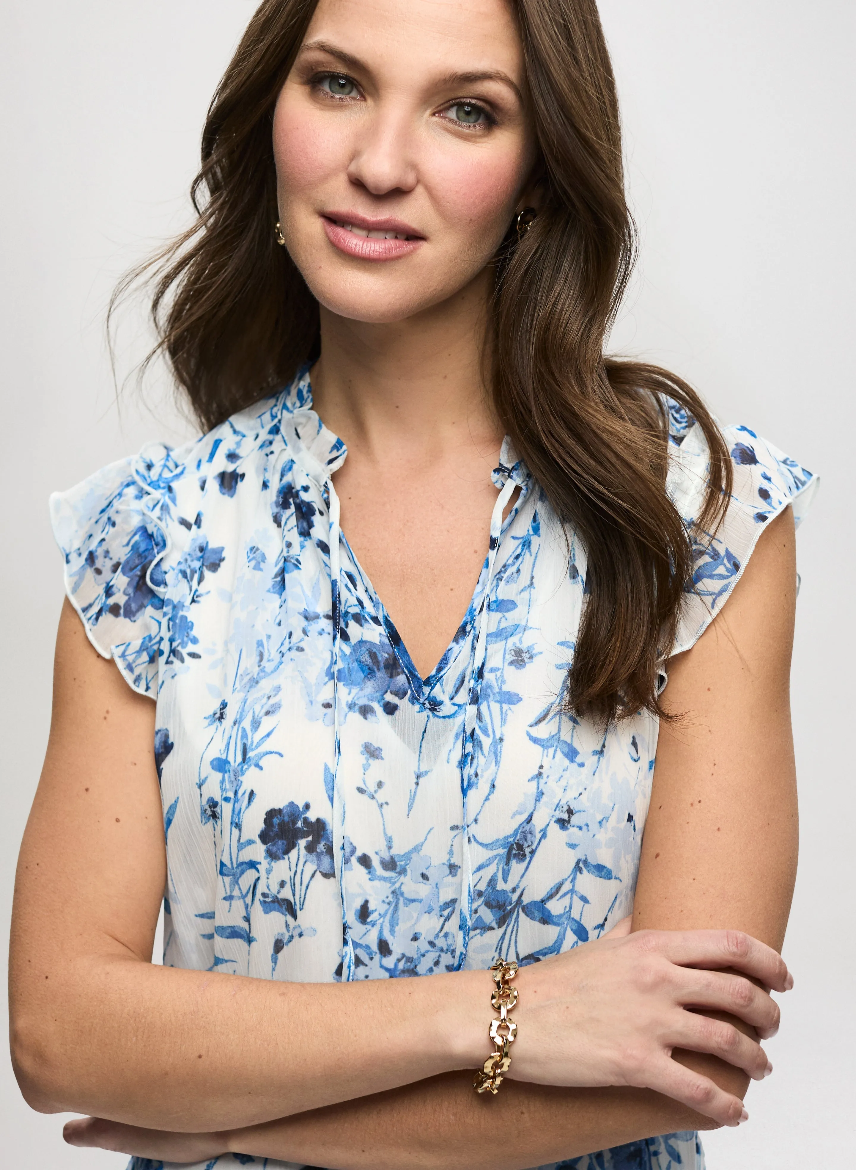 Floral Print Sleeveless Blouse sold by Laura product image thumbnail 2