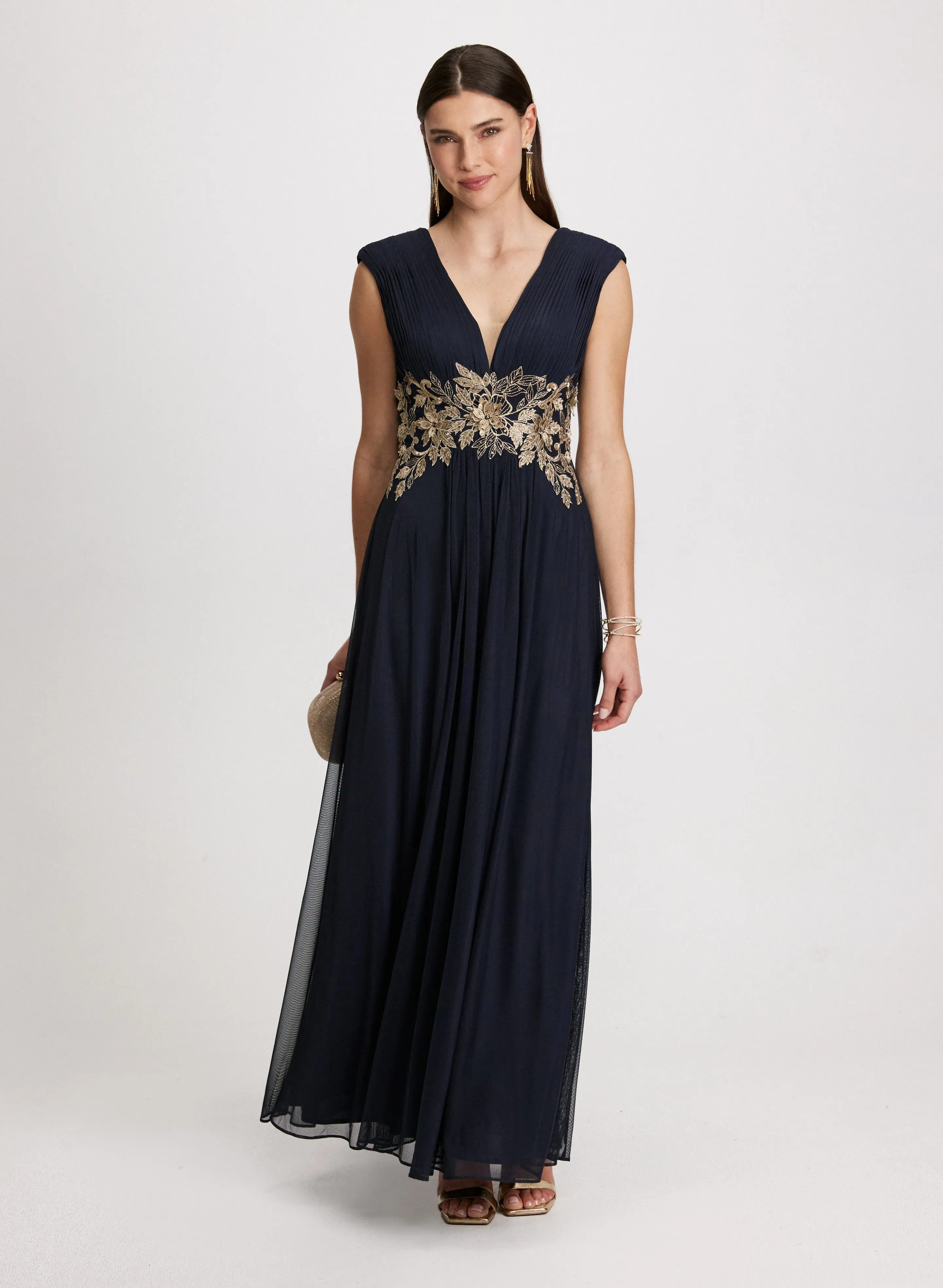 Embellished Mesh Evening Dress sold by Laura