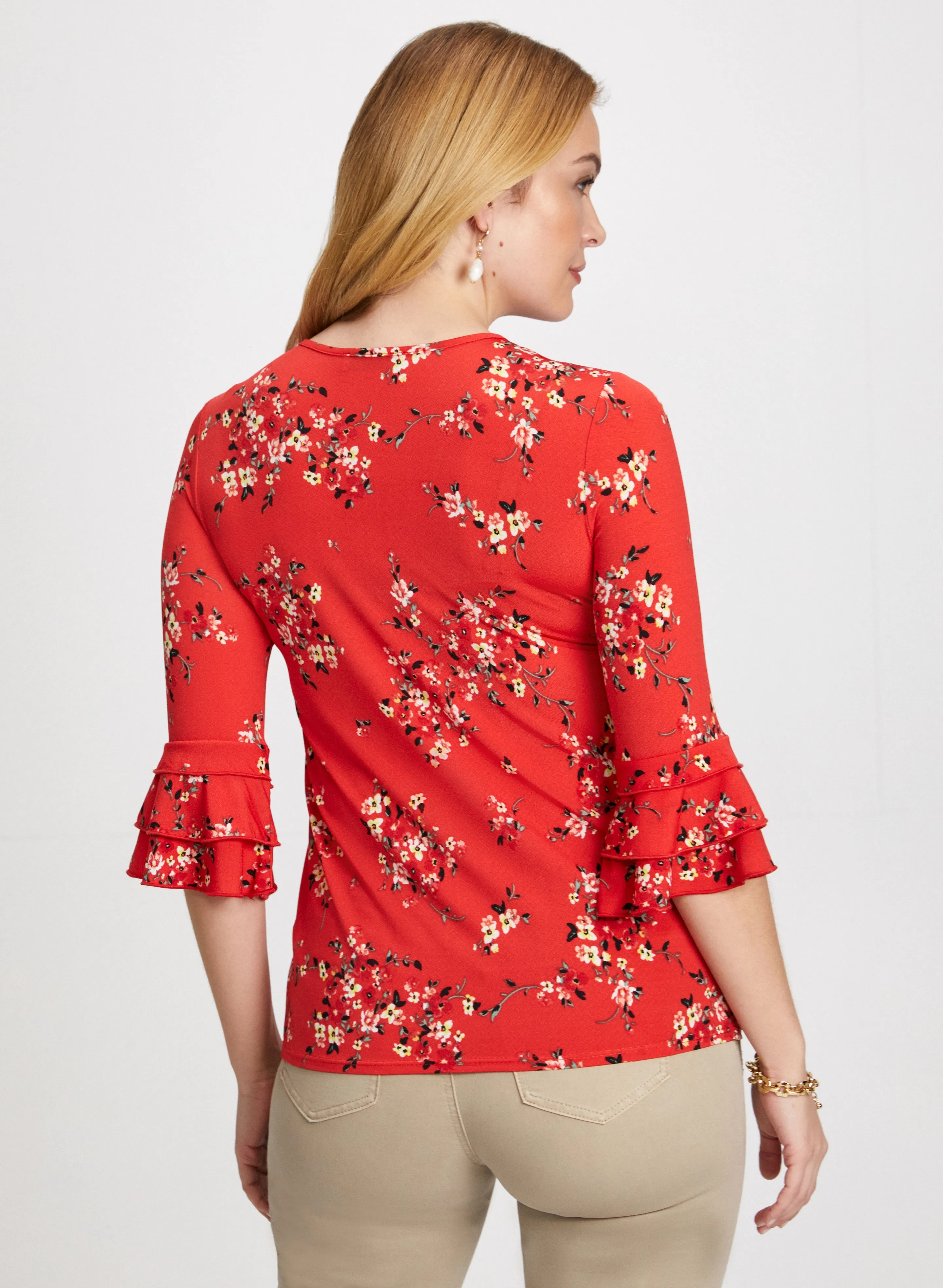 Floral 3/4 Sleeve Top sold by Laura product image thumbnail 4