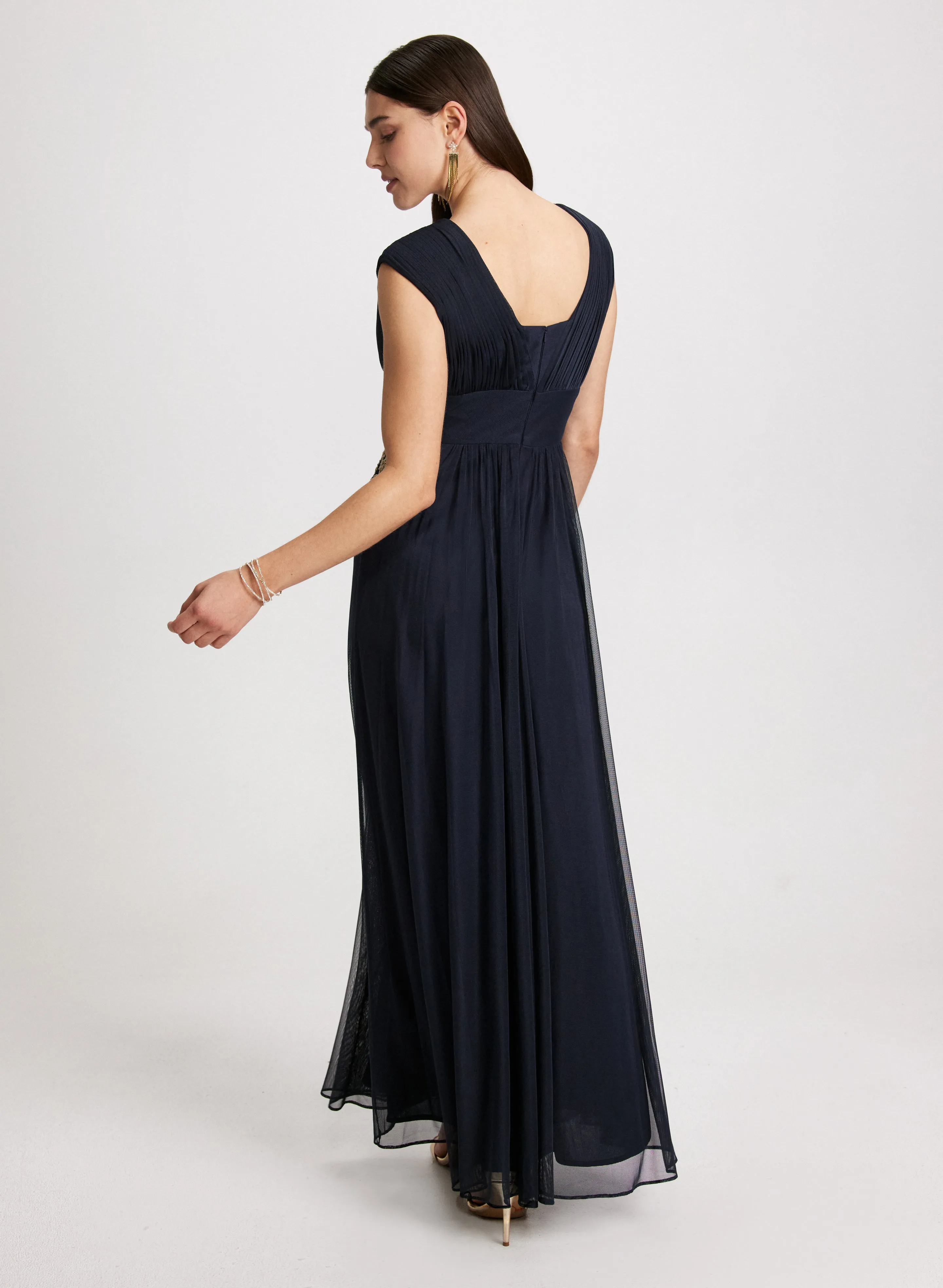 Embellished Mesh Evening Dress sold by Laura product image thumbnail 3