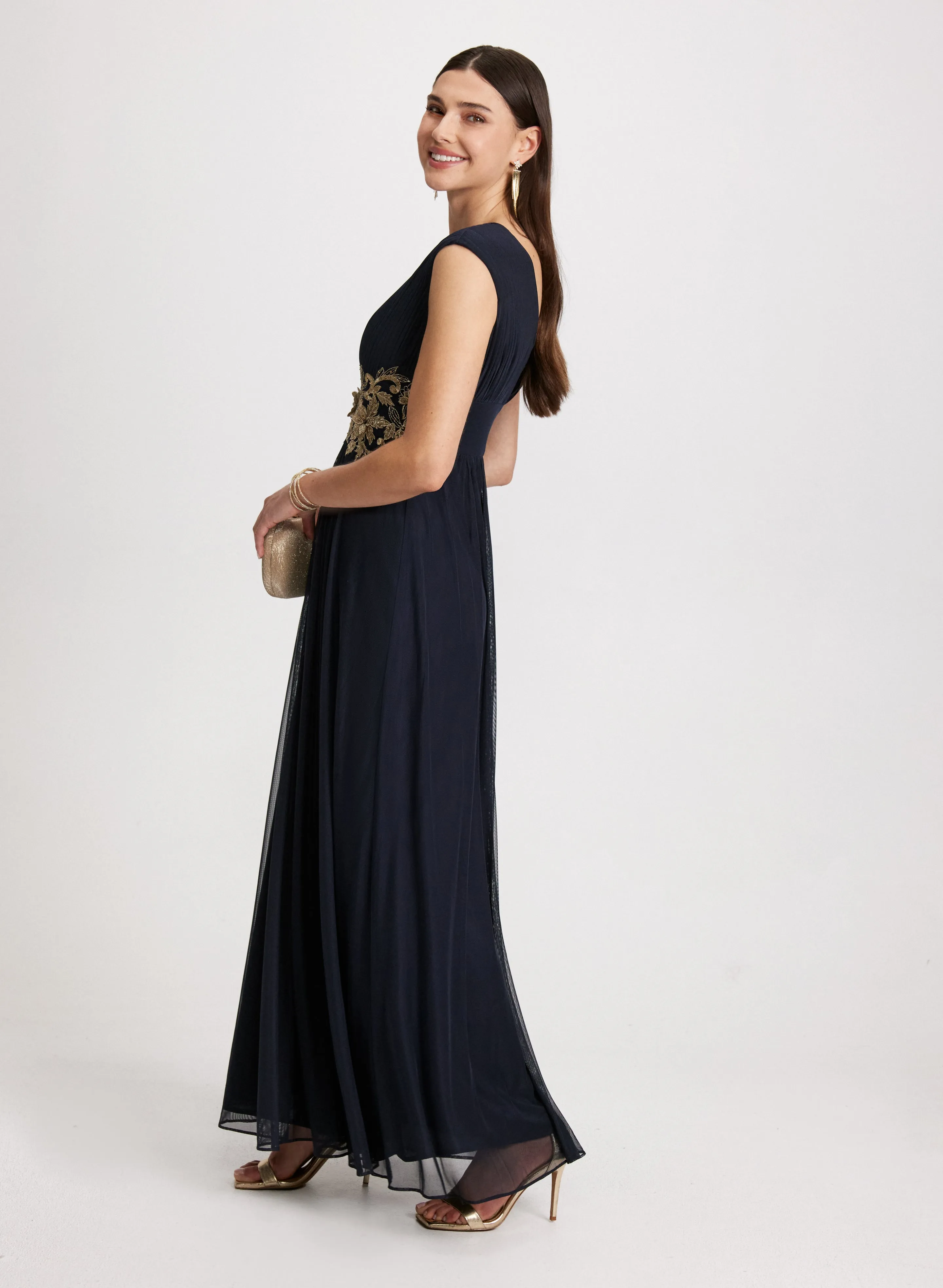 Embellished Mesh Evening Dress sold by Laura product image thumbnail 2