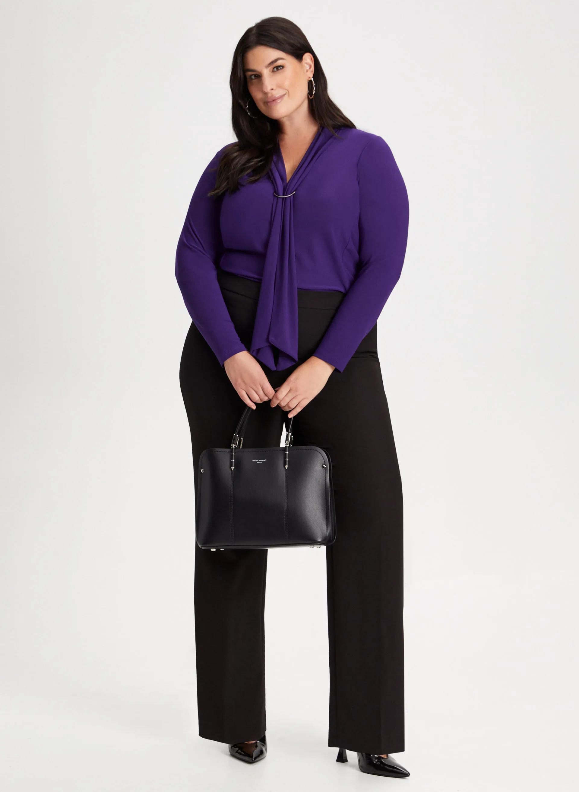 Neck Tie Detail Long Sleeve Top sold by Laura product image thumbnail 3