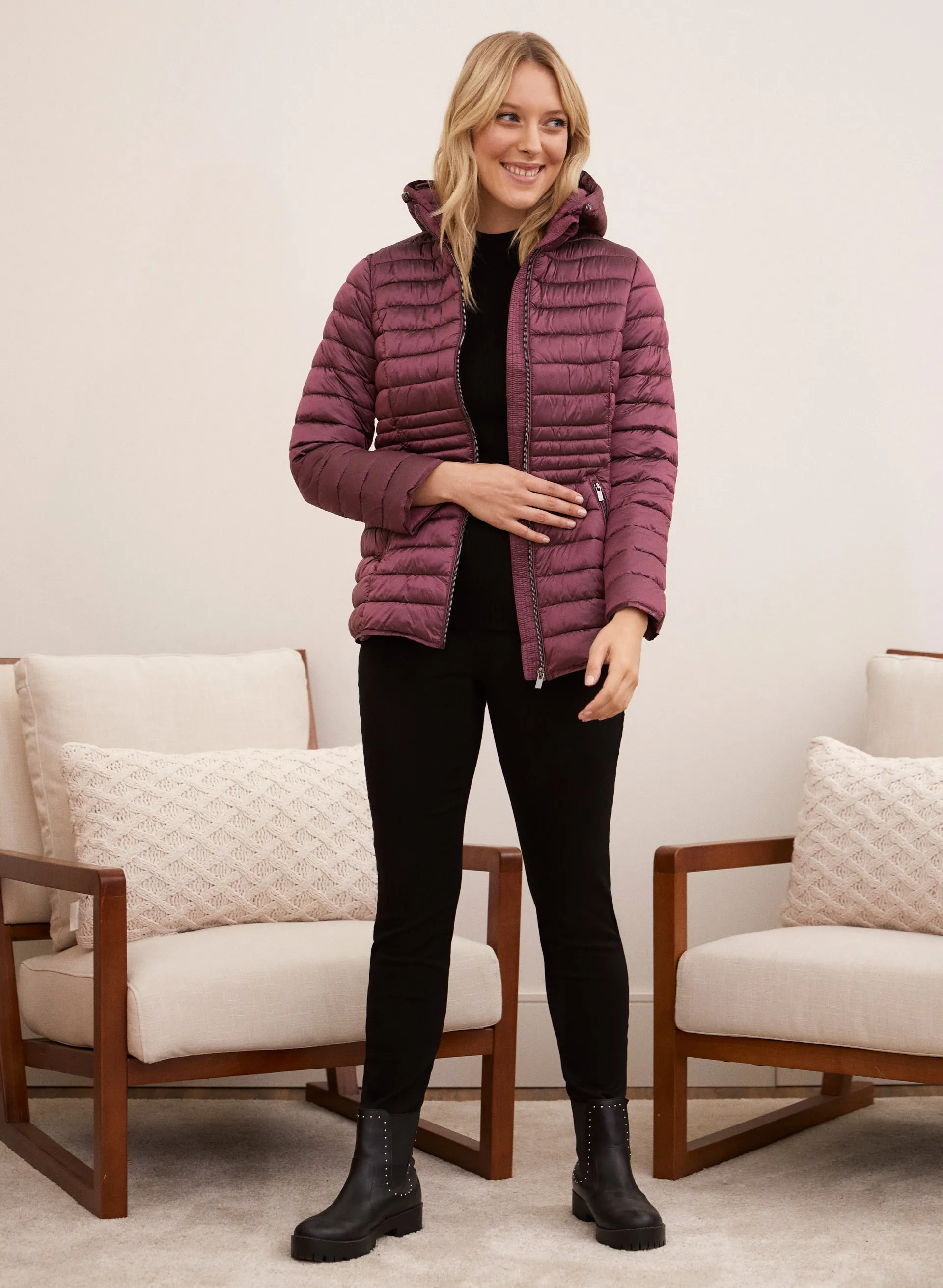 Packable Vegan Down Quilted Coat sold by Laura product image thumbnail 4