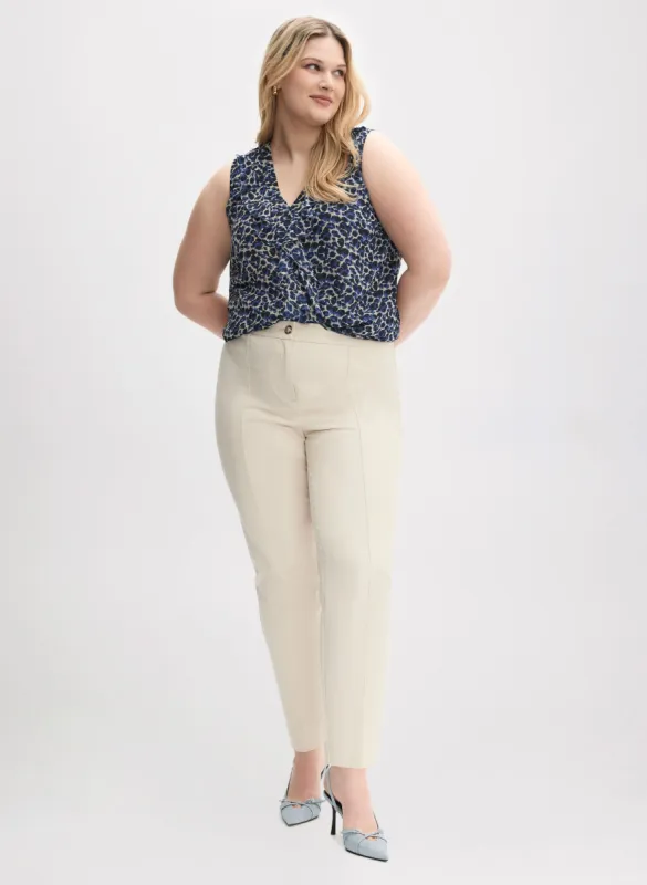 Sleeveless Leopard Print Blouse & Slim Leg Pants sold by Laura