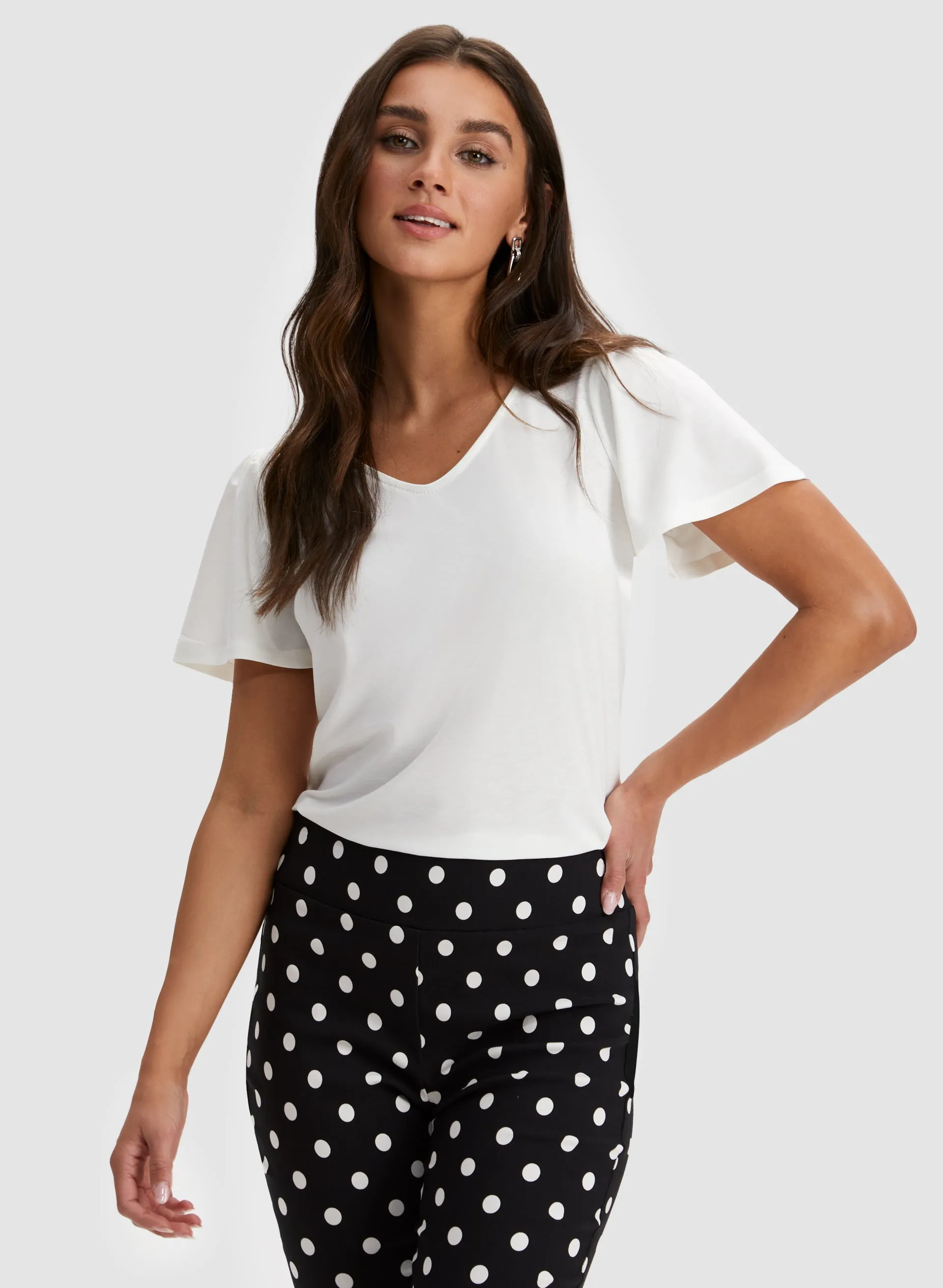 Flutter Sleeve Top sold by Laura