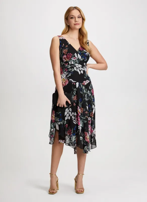 Floral Asymmetric Hem Dress sold by Laura