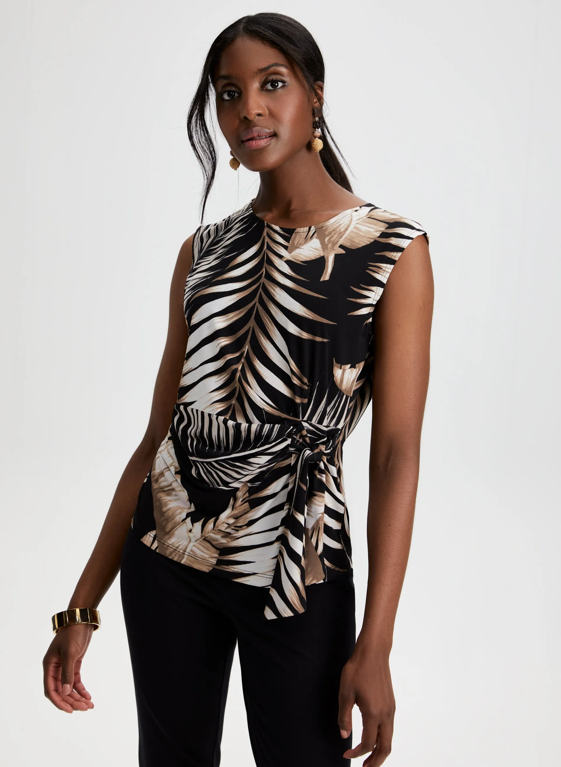 Palm Leaf Print Top sold by Laura