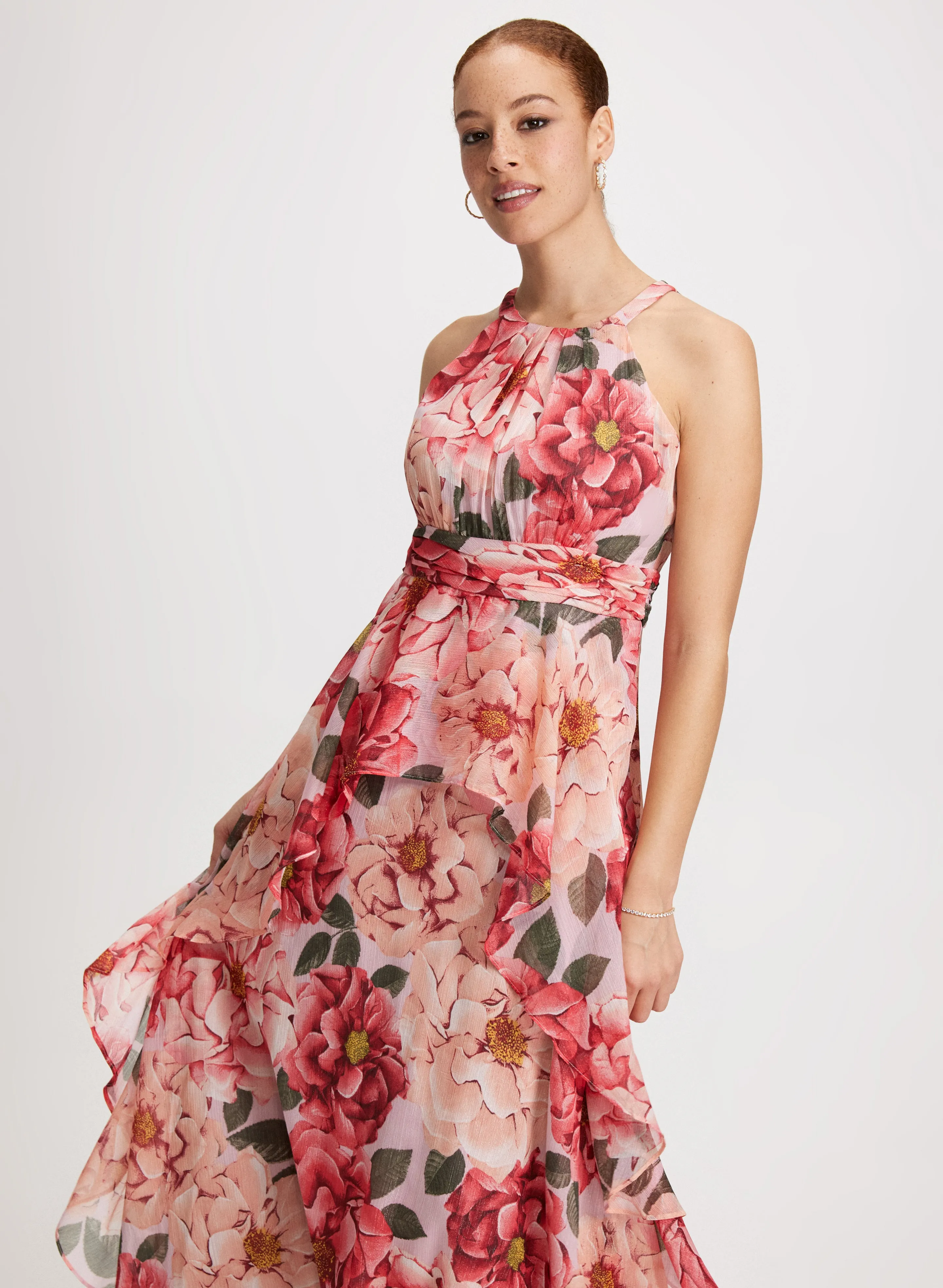 Floral Ruched Waist Maxi Dress sold by Laura product image thumbnail 4