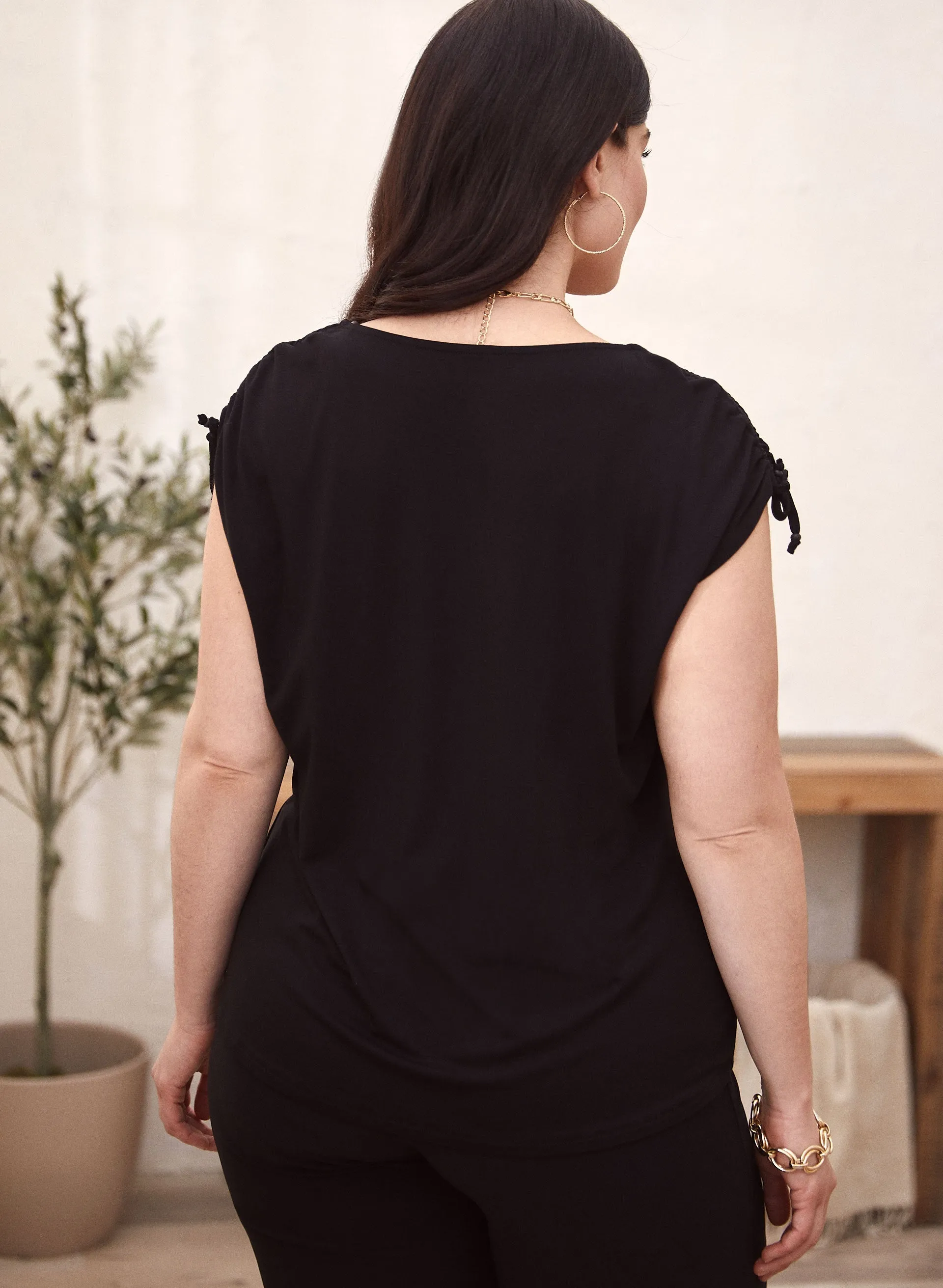 Tie Detail Scoop Neck Top sold by Laura product image thumbnail 4