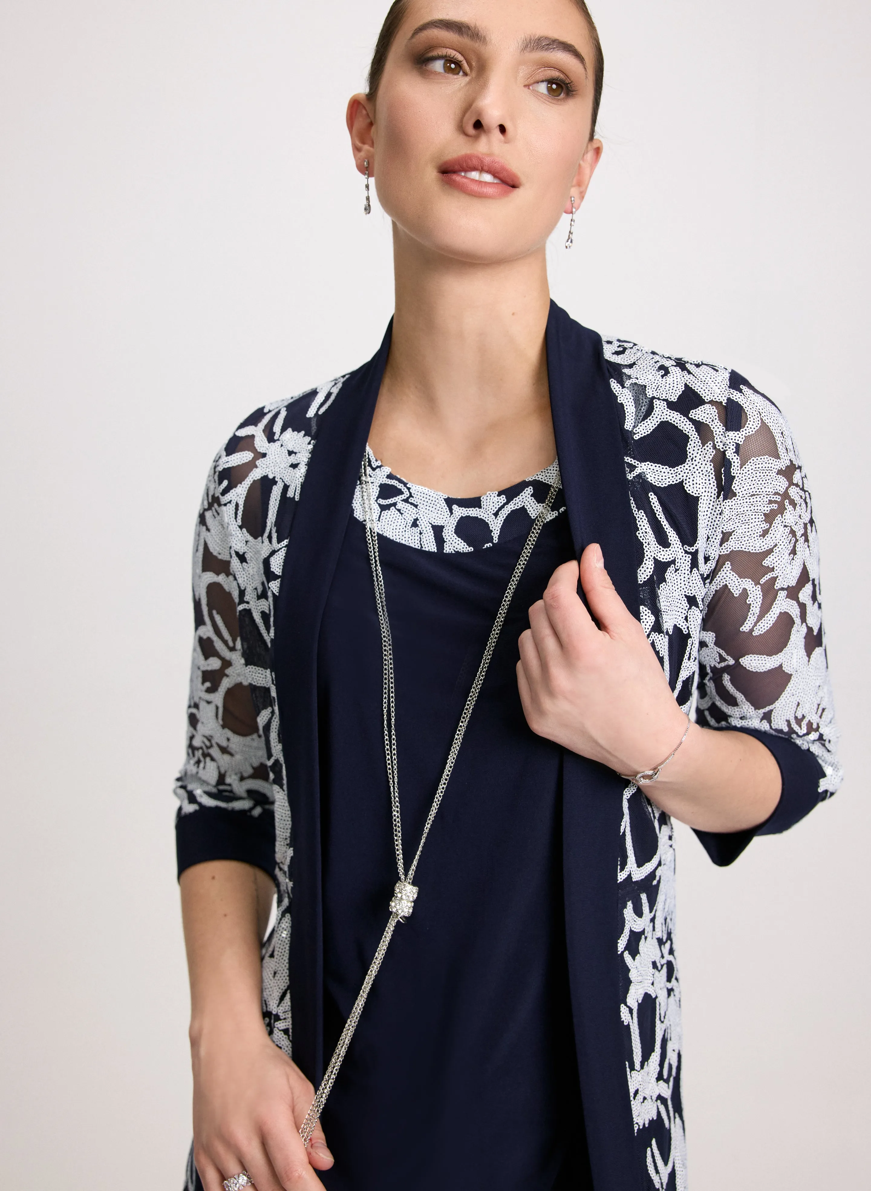 Sheer Floral Jacket & Dress Set sold by Laura product image thumbnail 5