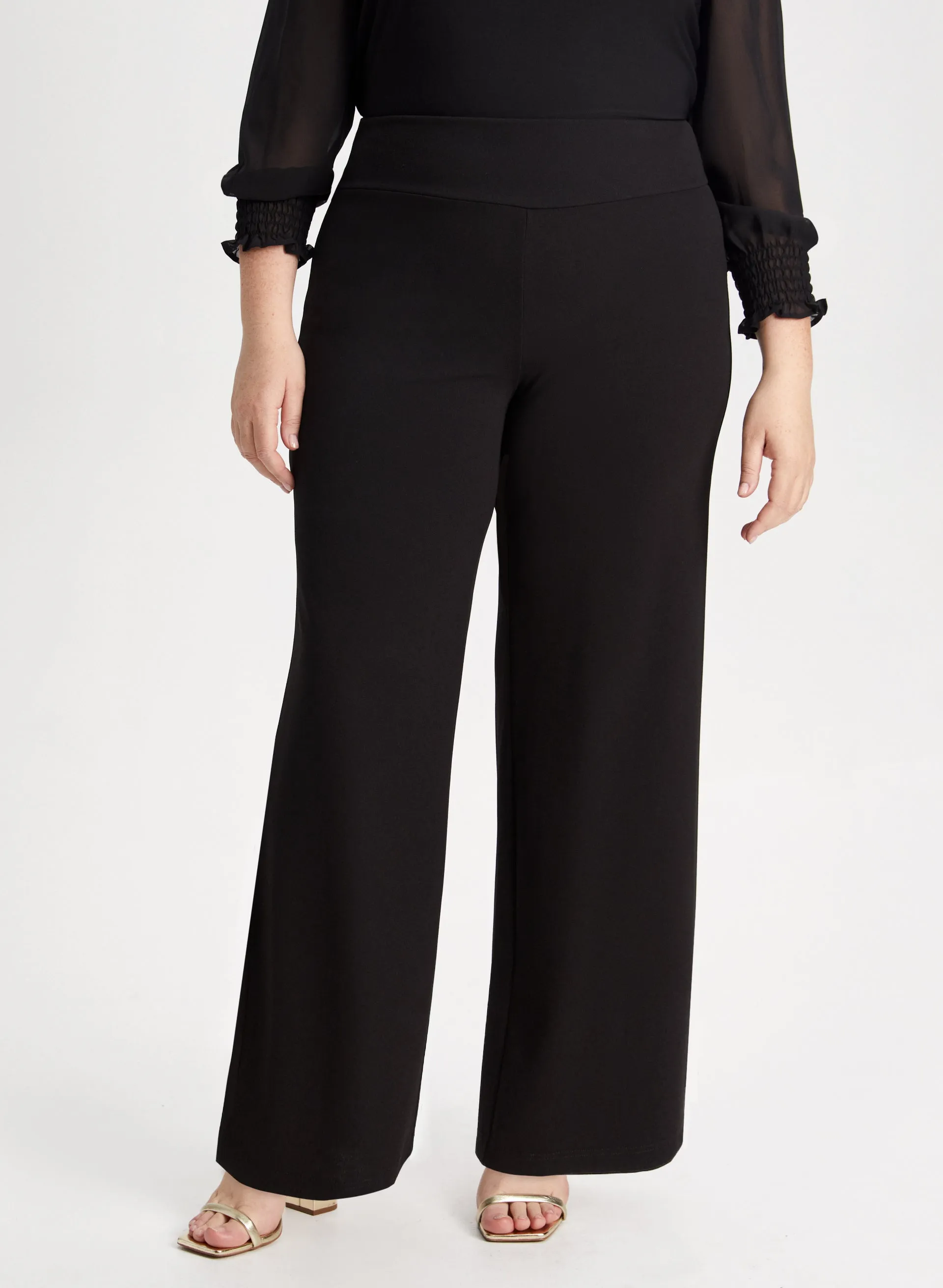Olivia Pull-On Wide-Leg Pants sold by Laura