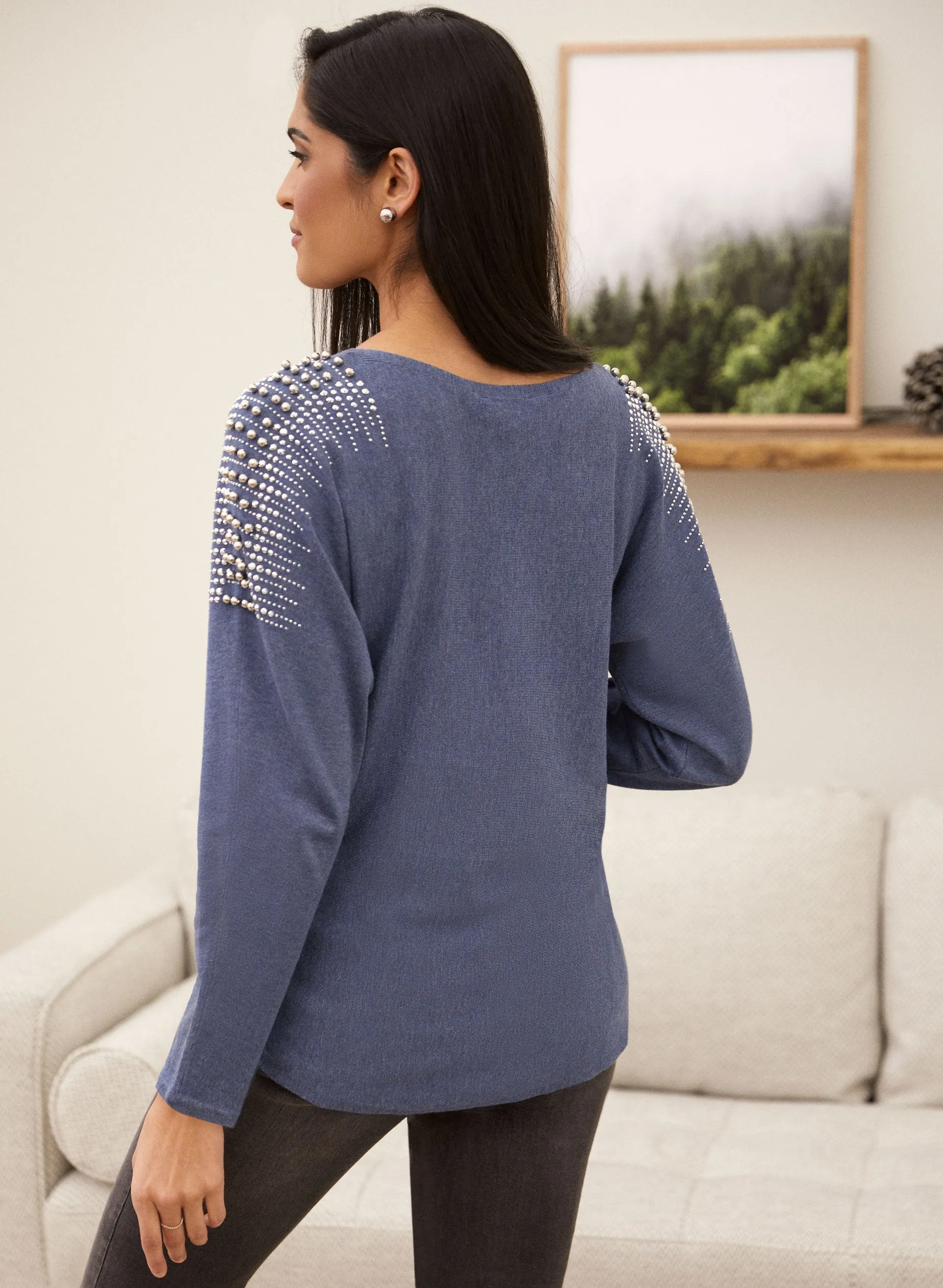 Stud Detail Dolman Sleeve Sweater sold by Laura product image thumbnail 4