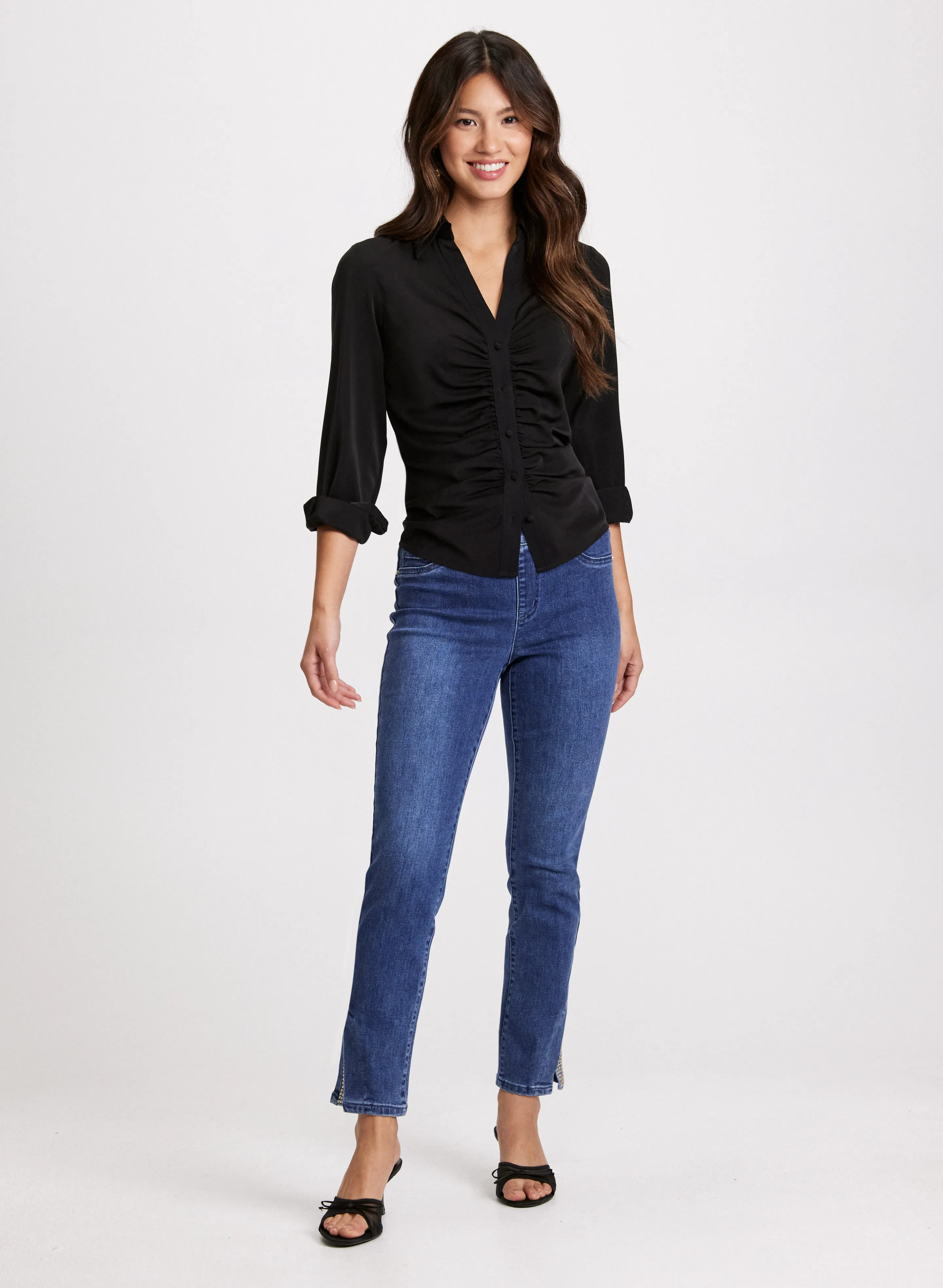 Ruched Button-Down Blouse sold by Laura product image thumbnail 3