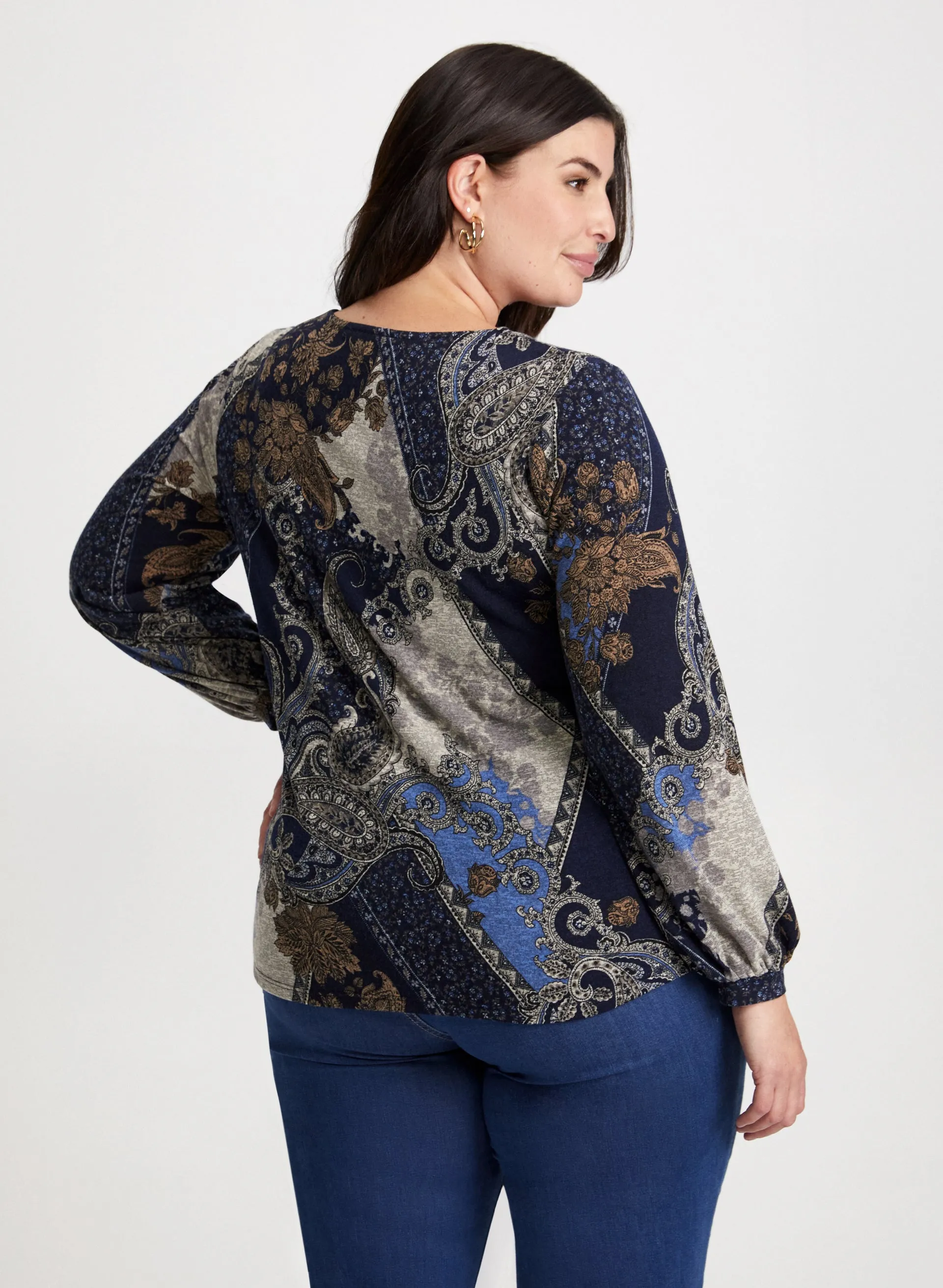 Patchwork Paisley Print Top sold by Laura product image thumbnail 4