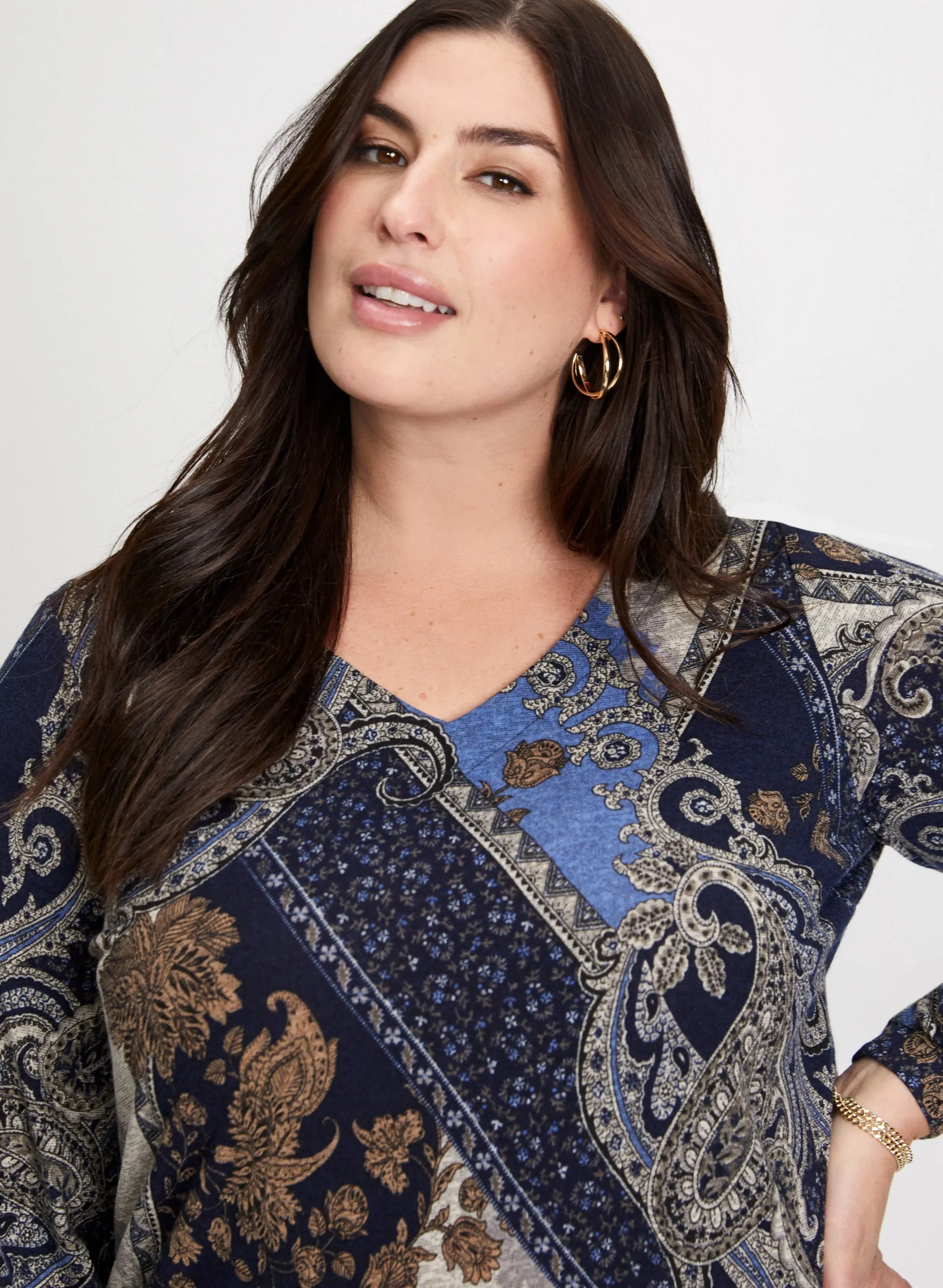 Patchwork Paisley Print Top sold by Laura product image thumbnail 2