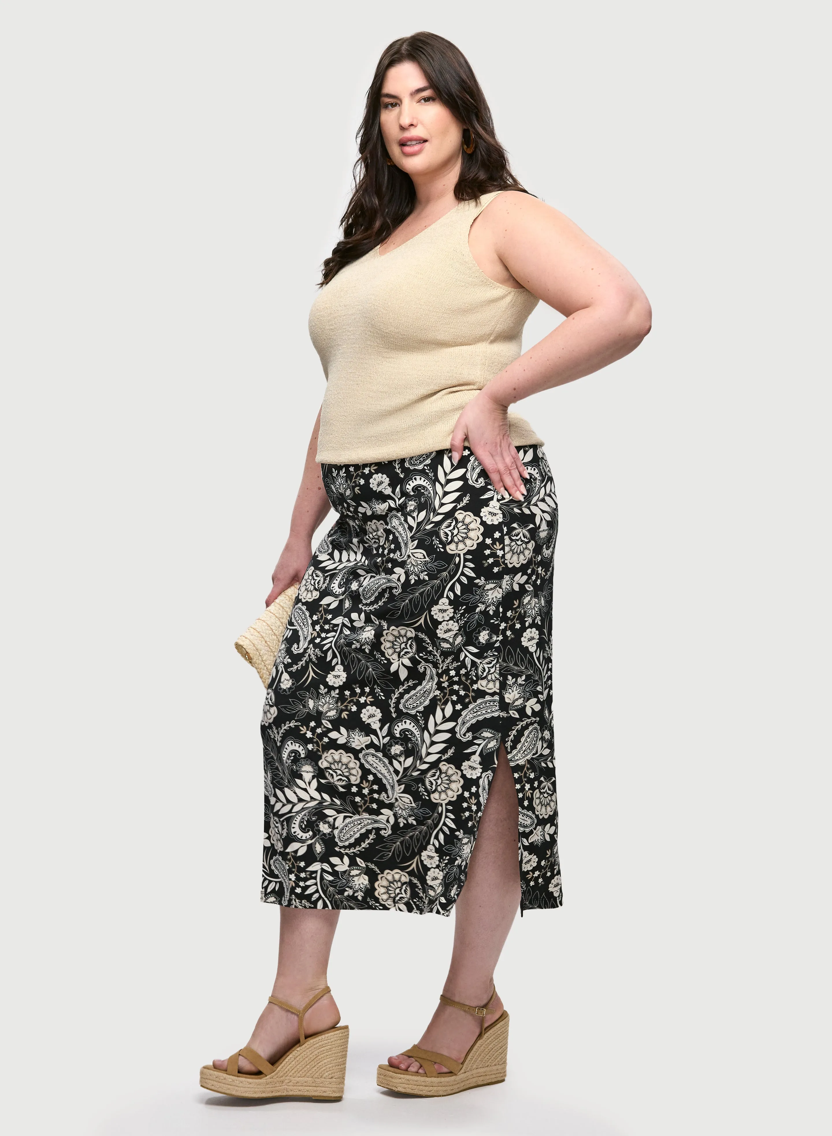 Paisley Print Midi Skirt sold by Laura product image thumbnail 4