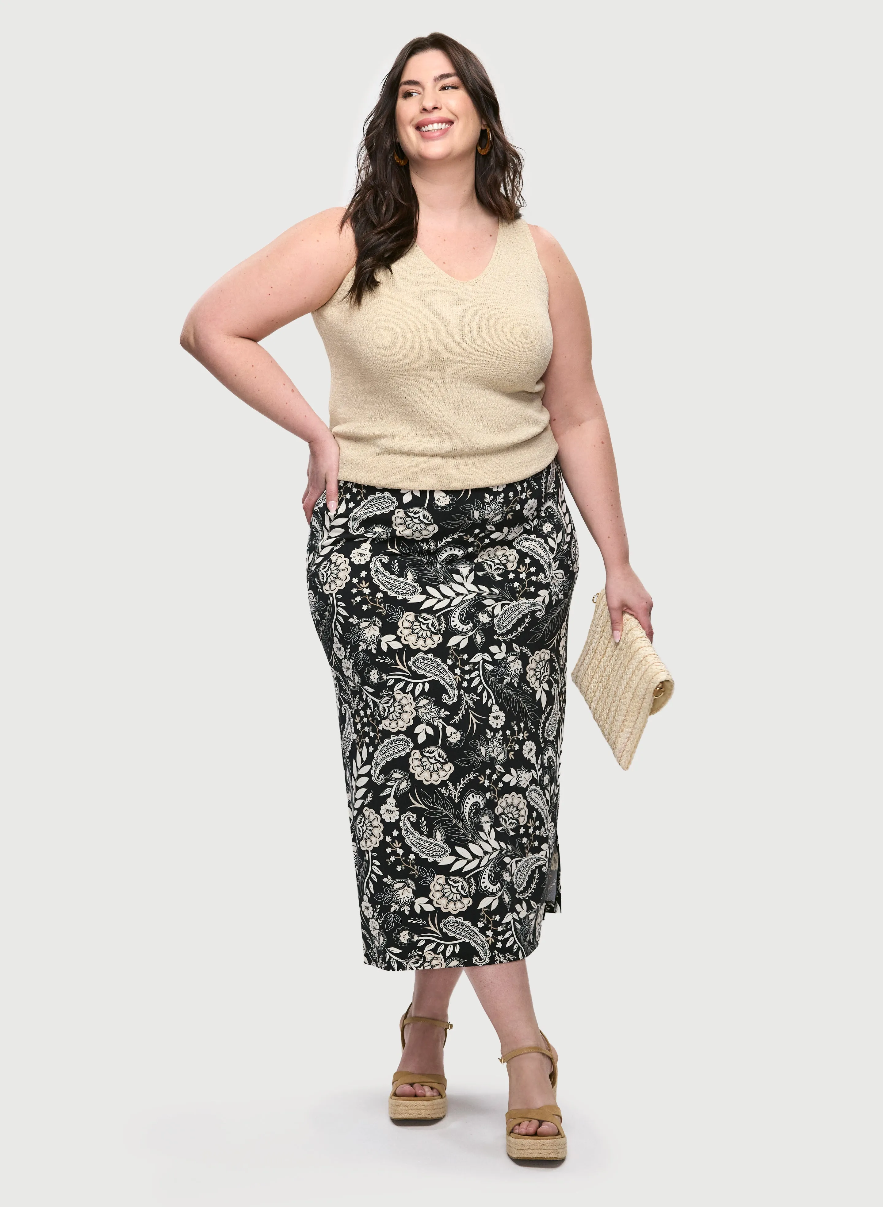 Paisley Print Midi Skirt sold by Laura product image thumbnail 3