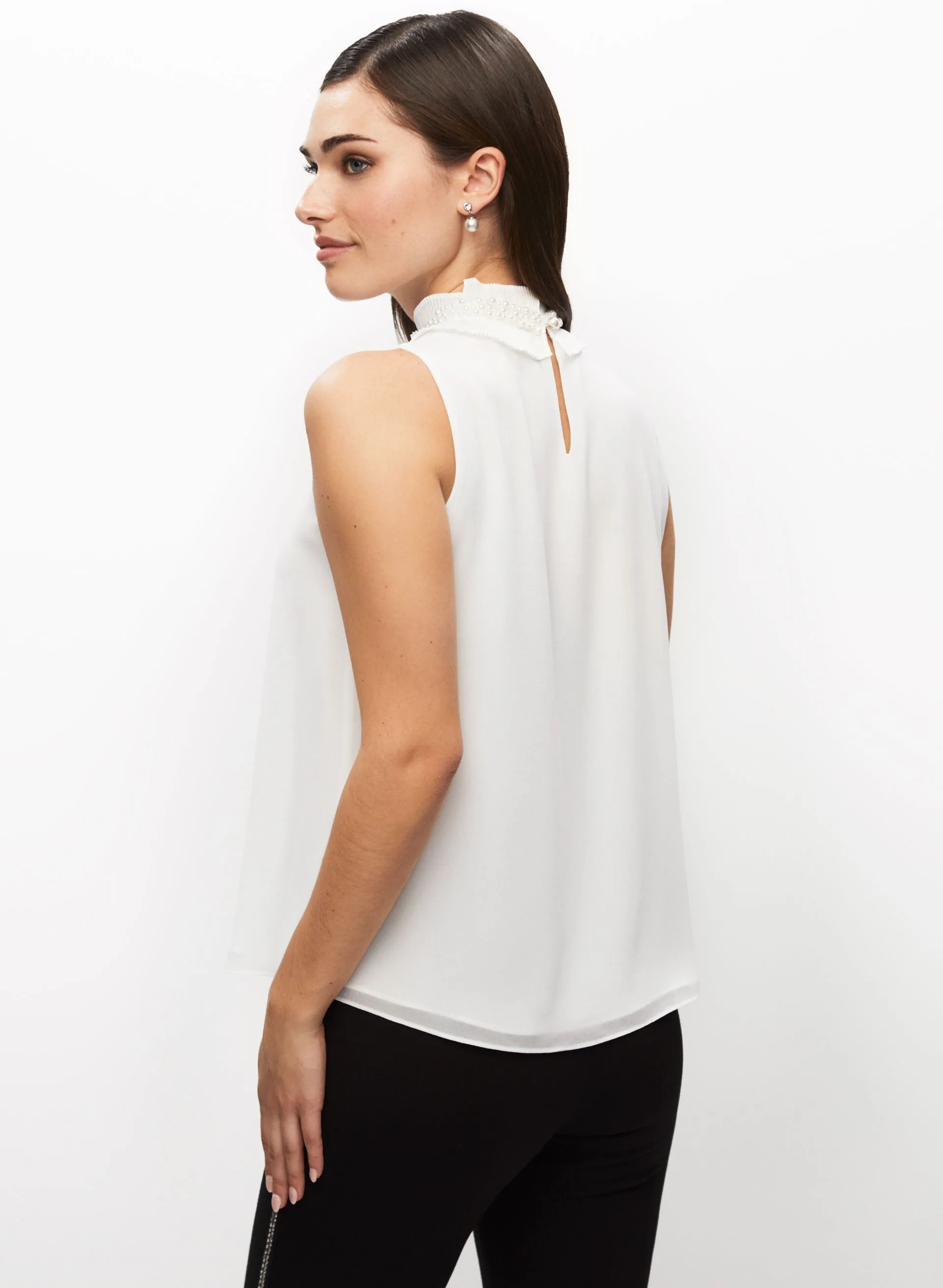 Pearl Embellished Sleeveless Top sold by Laura product image thumbnail 4