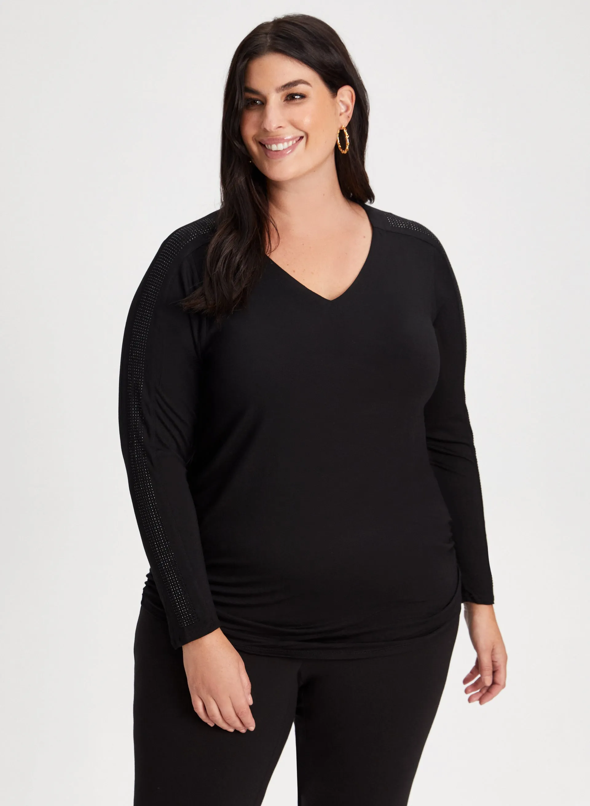 Embellished Sleeve Detail Top sold by Laura