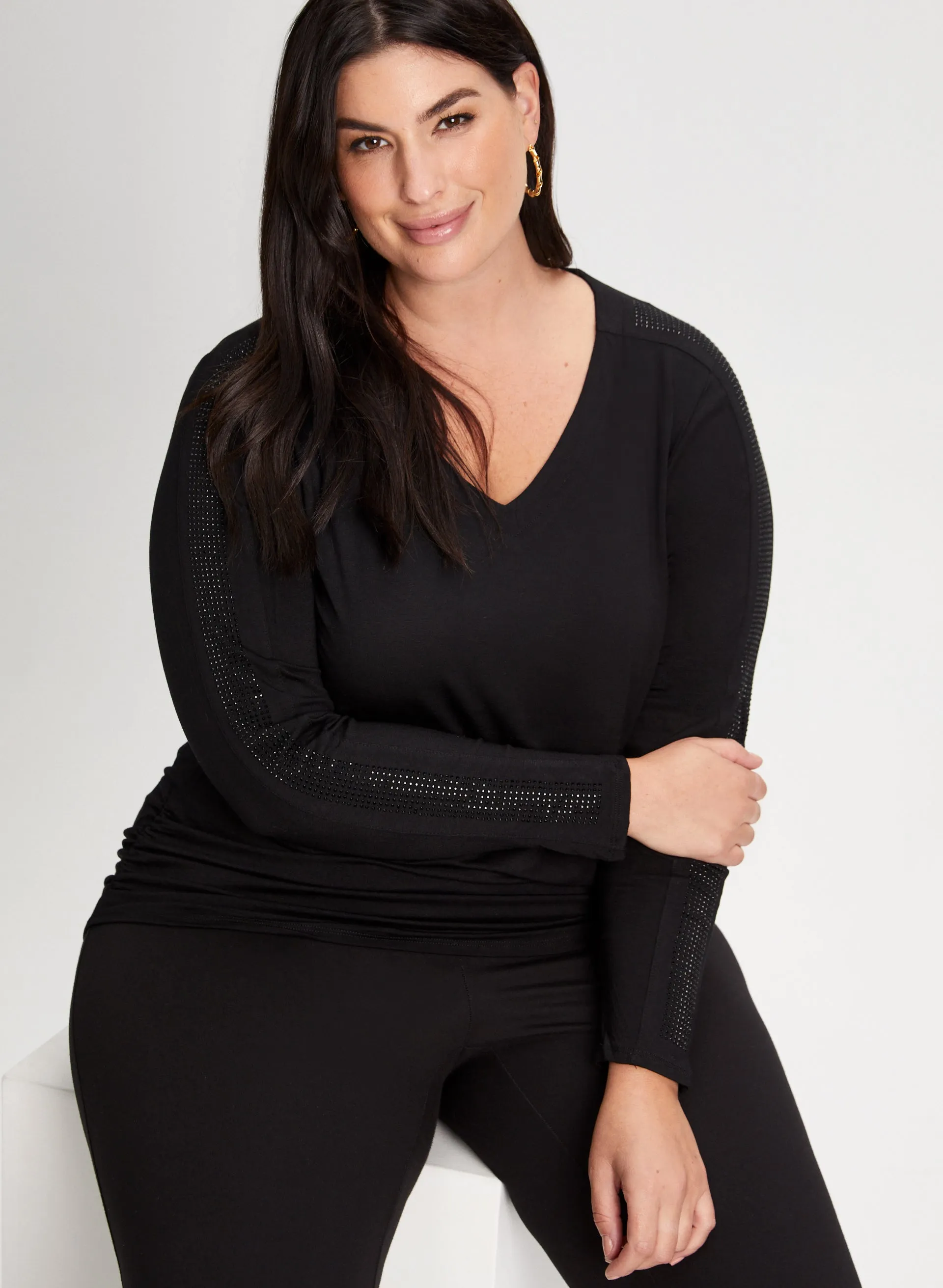 Embellished Sleeve Detail Top sold by Laura product image thumbnail 5