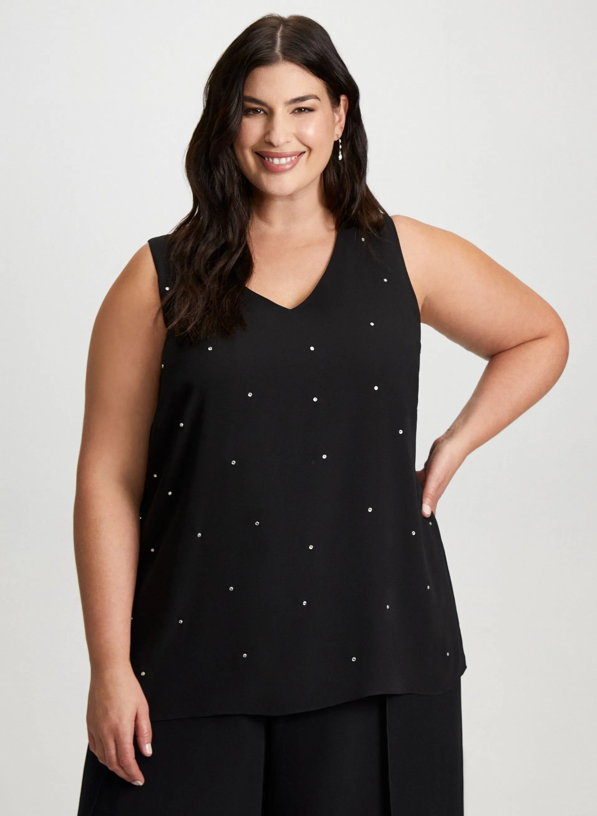 Rhinestone Detail Sleeveless Top sold by Laura product image thumbnail 5