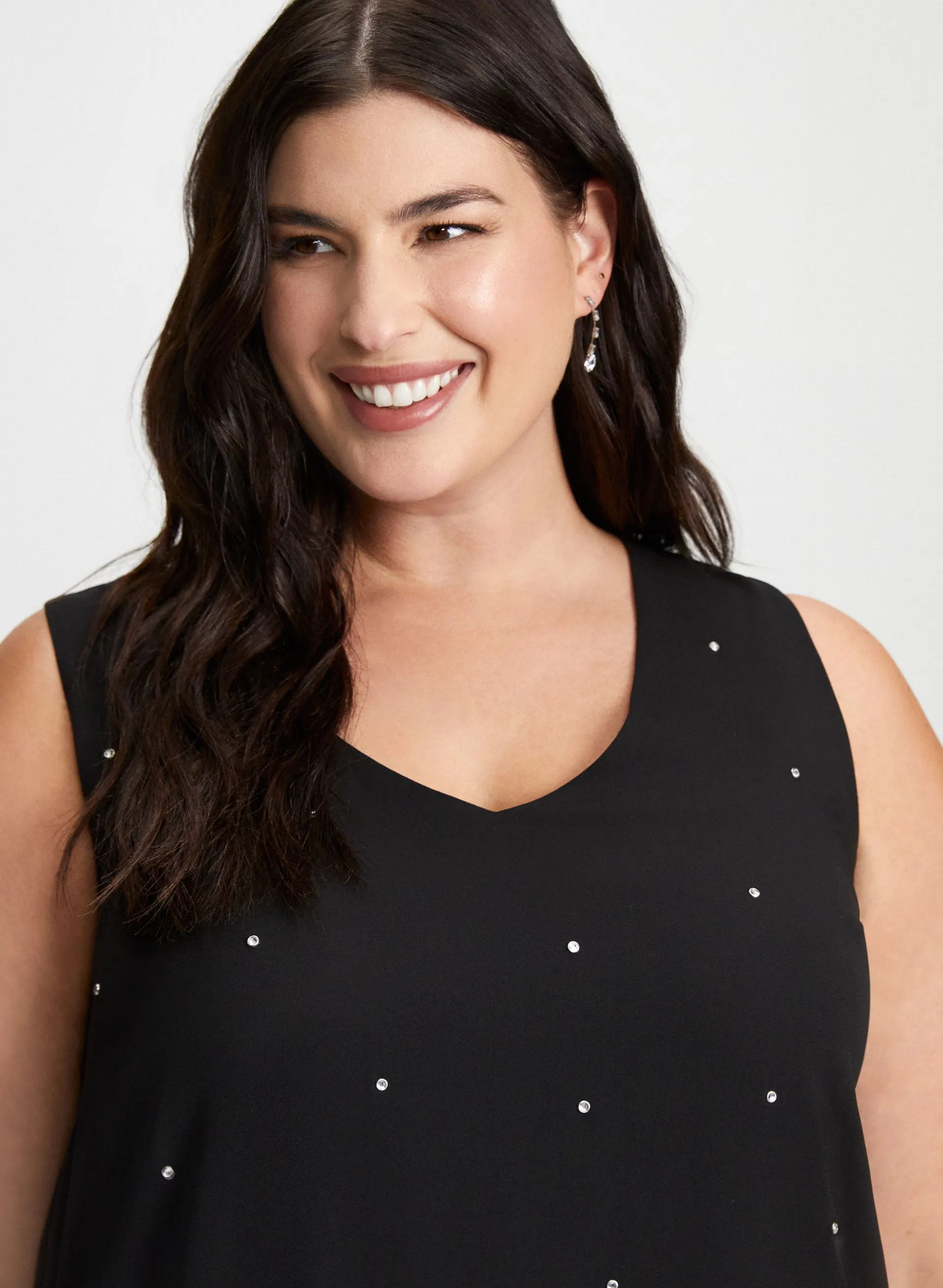 Rhinestone Detail Sleeveless Top sold by Laura product image thumbnail 2