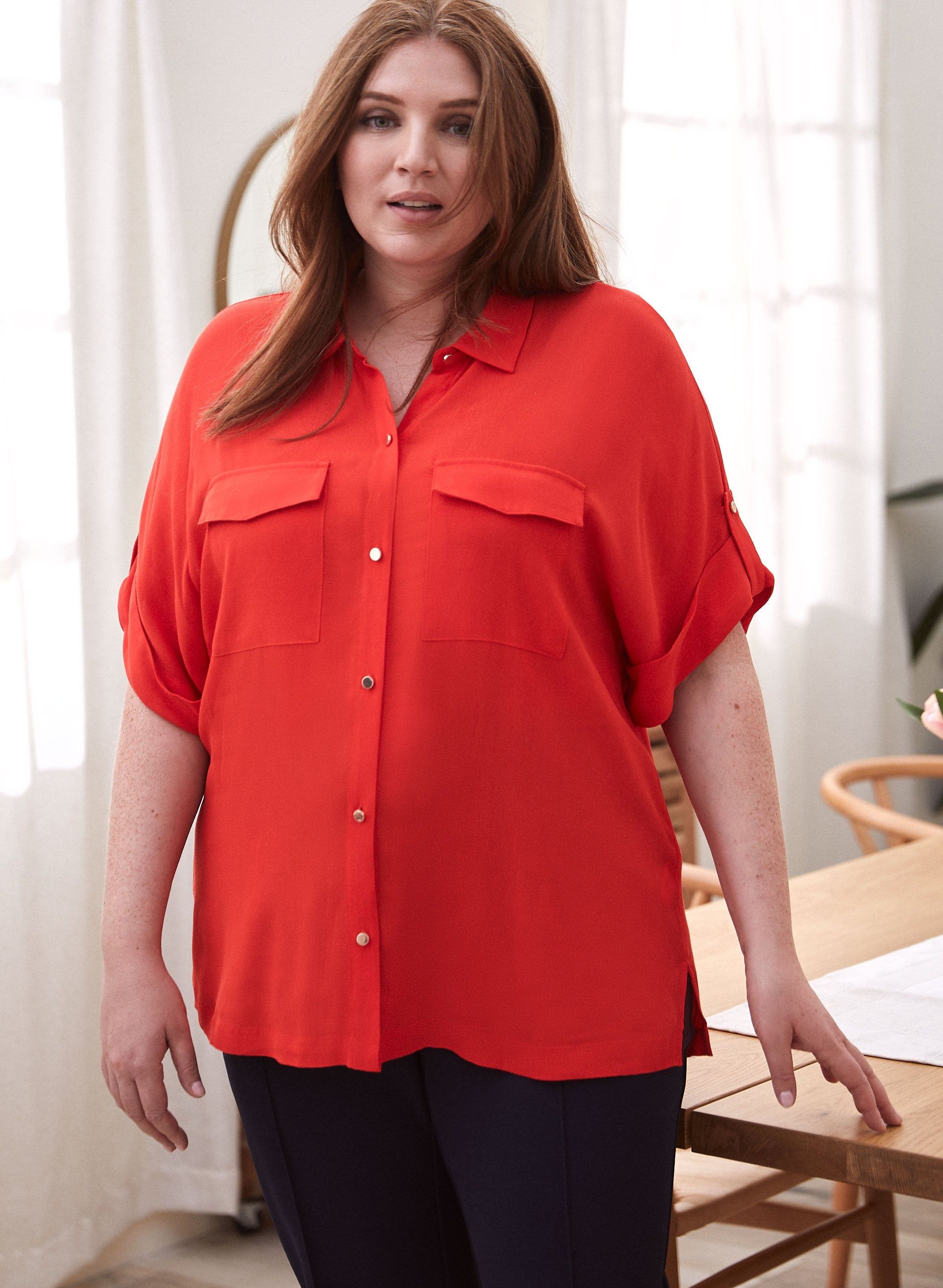 3/4 Sleeve Button-Down Blouse sold by Laura product image thumbnail 3