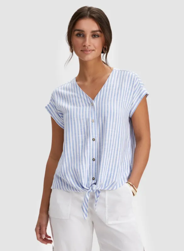 Stripe Print Blouse sold by Laura