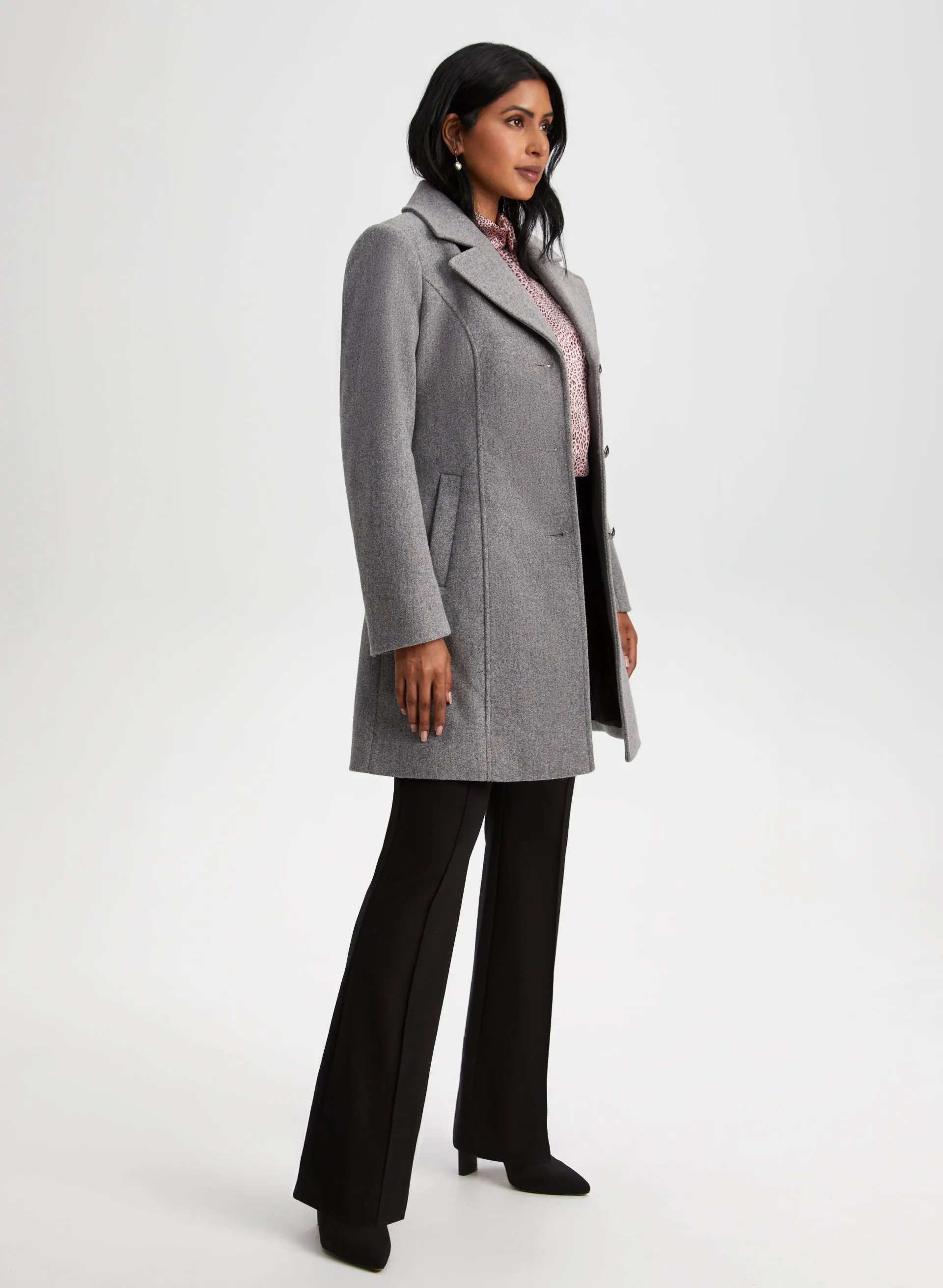 Stretch Wool Blend Coat sold by Laura product image thumbnail 4