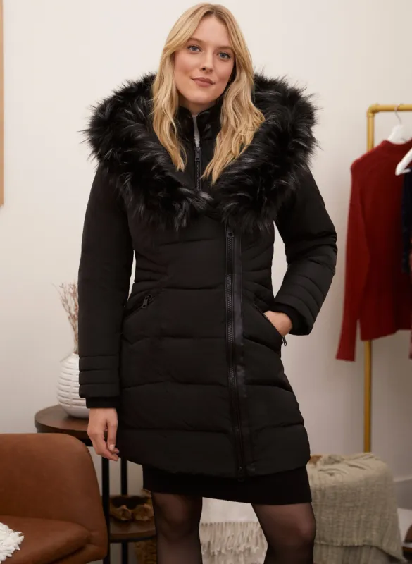 Asymmetric Vegan Down Coat sold by Laura