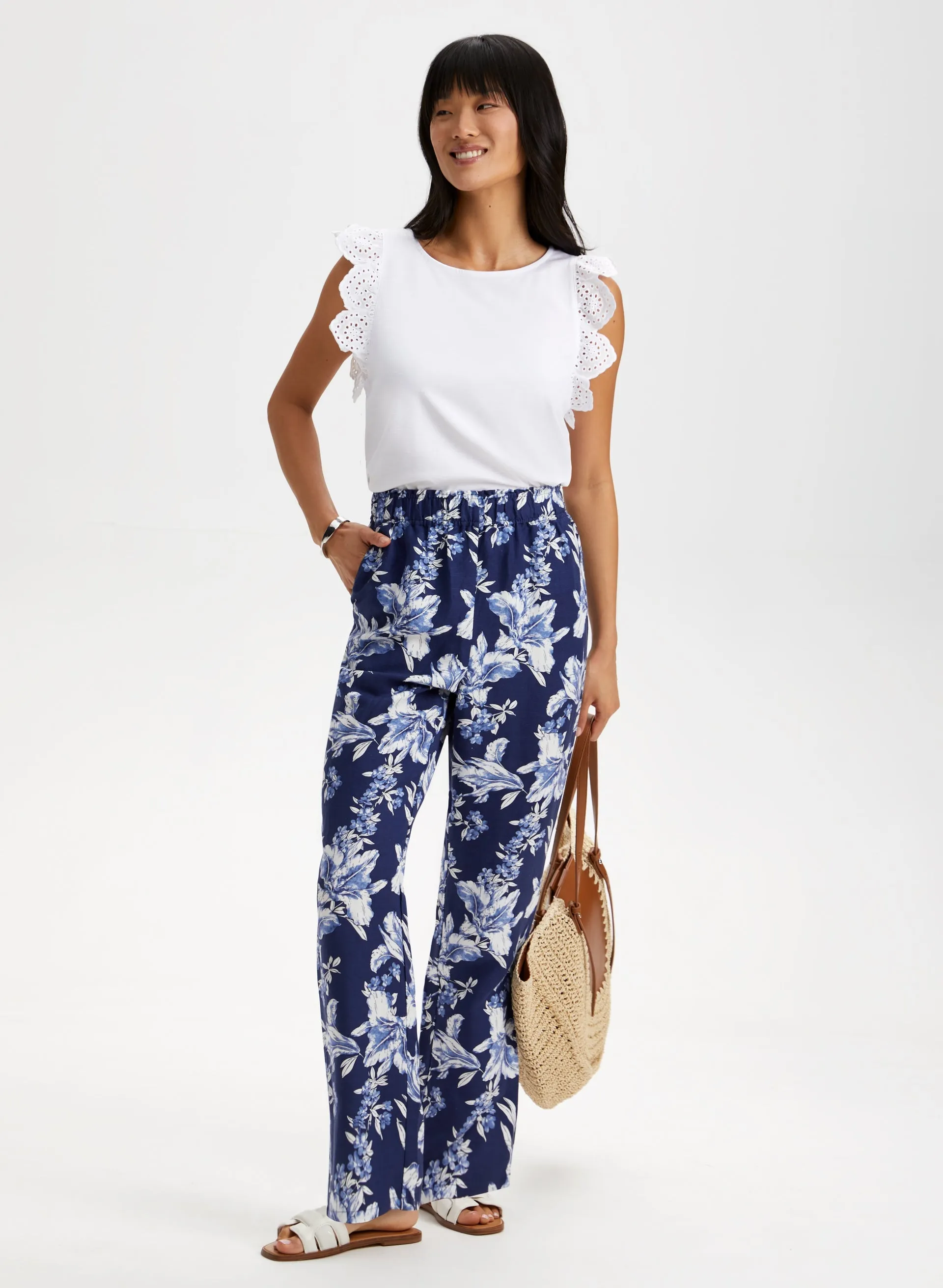 Floral Print Pull-On Pants sold by Laura product image thumbnail 3