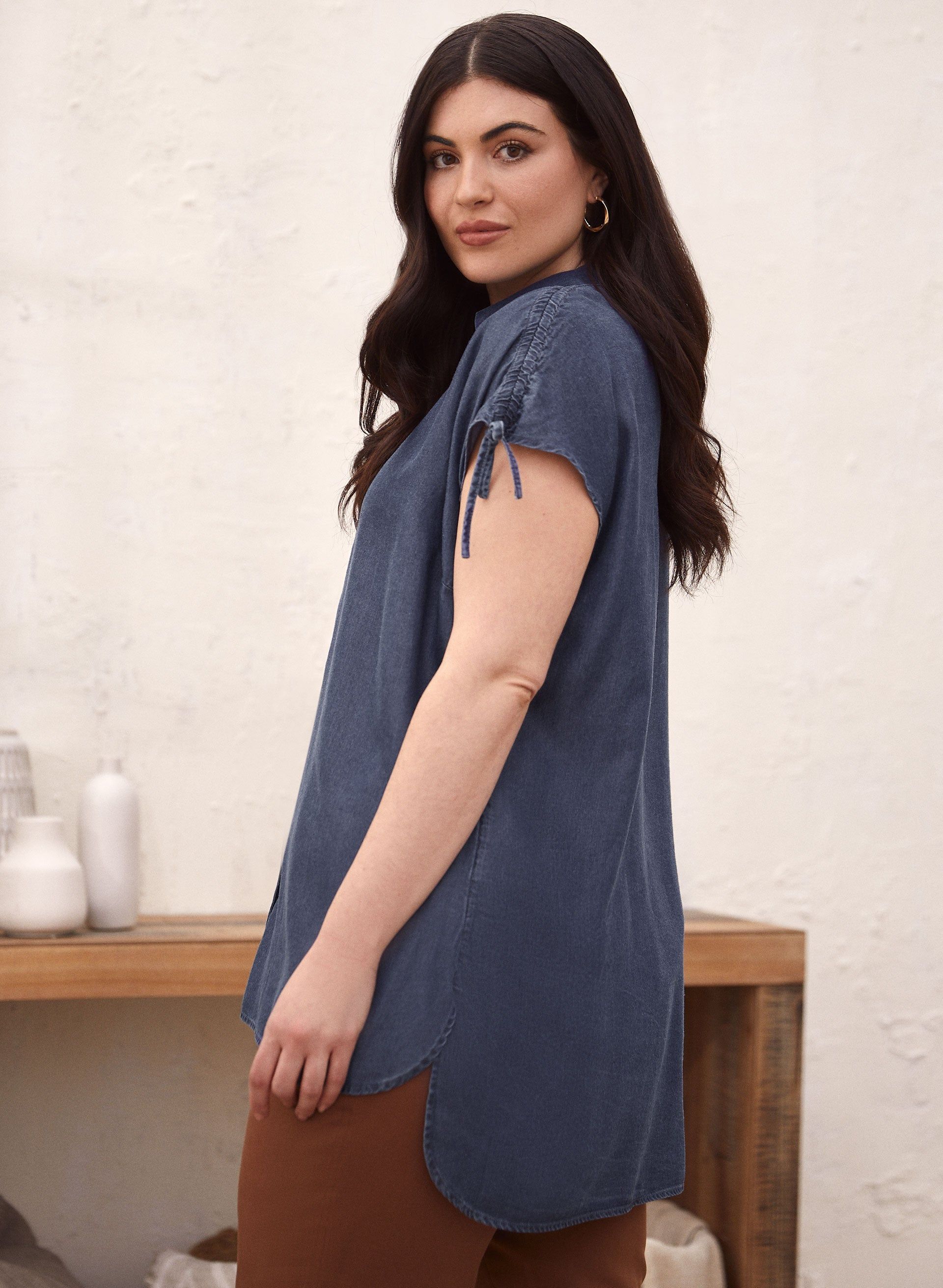 Cap Sleeve Tencel Blouse sold by Laura product image thumbnail 4