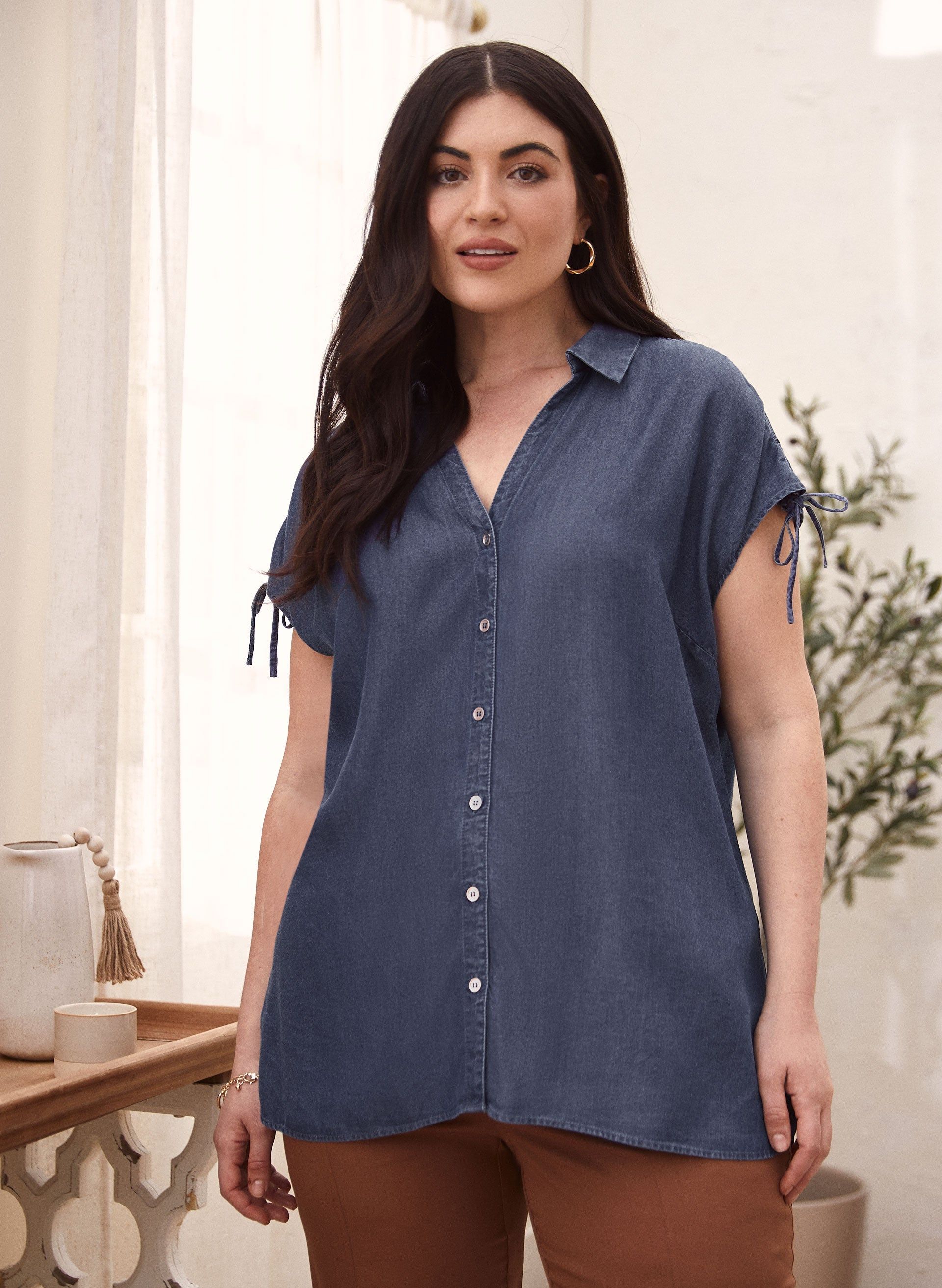 Cap Sleeve Tencel Blouse sold by Laura product image thumbnail 2