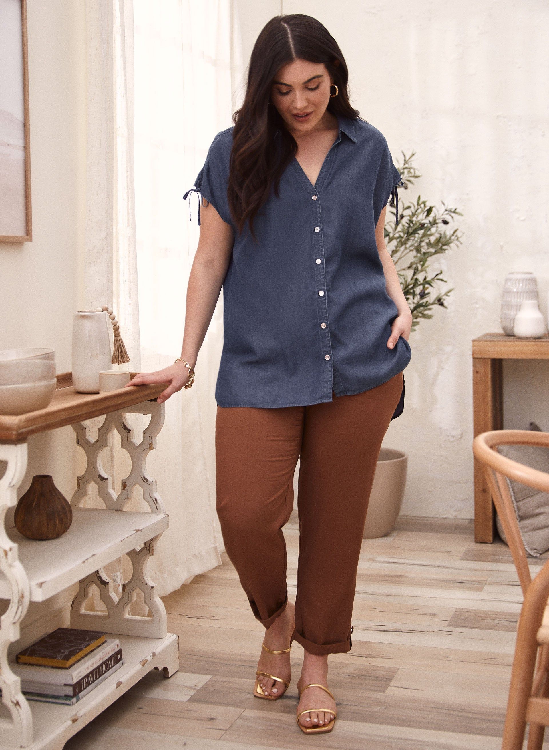 Cap Sleeve Tencel Blouse sold by Laura product image thumbnail 3