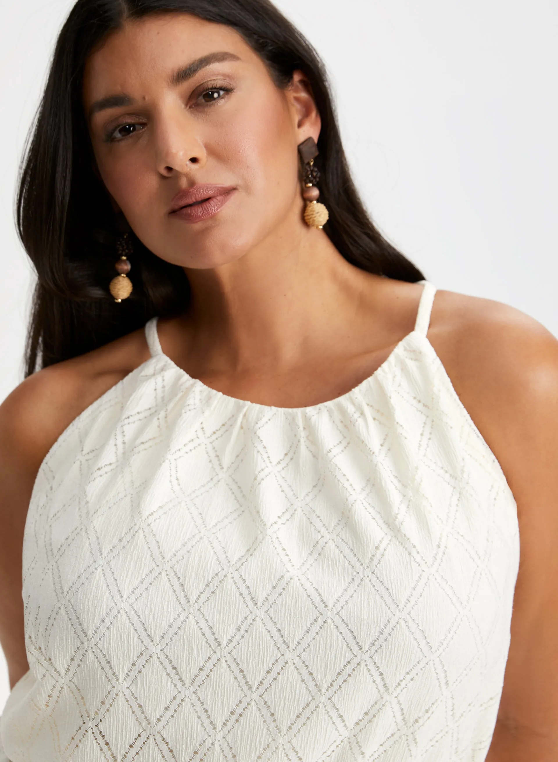 Diamond Lace Stretch Halter Dress sold by Laura product image thumbnail 4