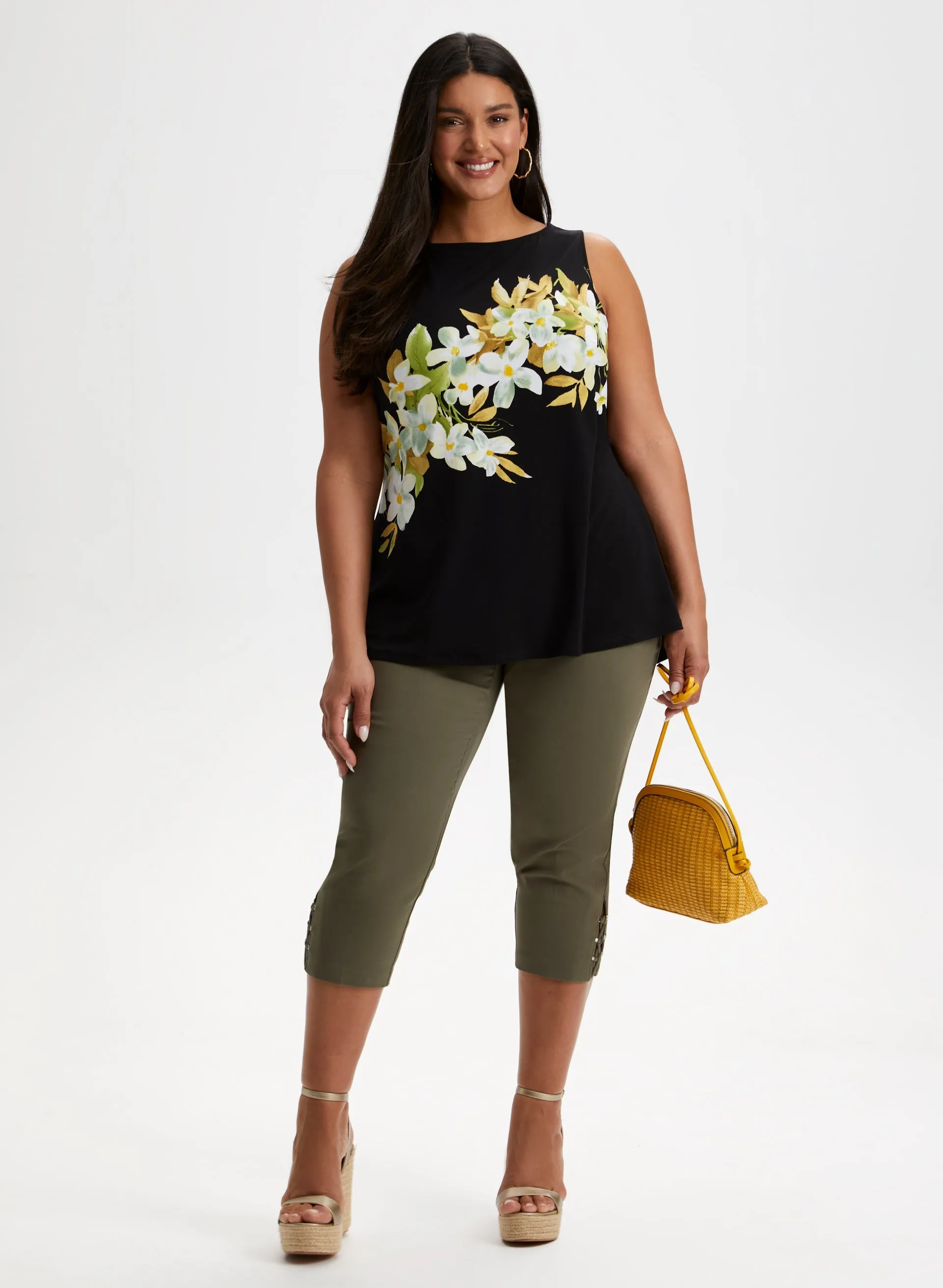 Tropical Floral Print Sleeveless Top sold by Laura product image thumbnail 3
