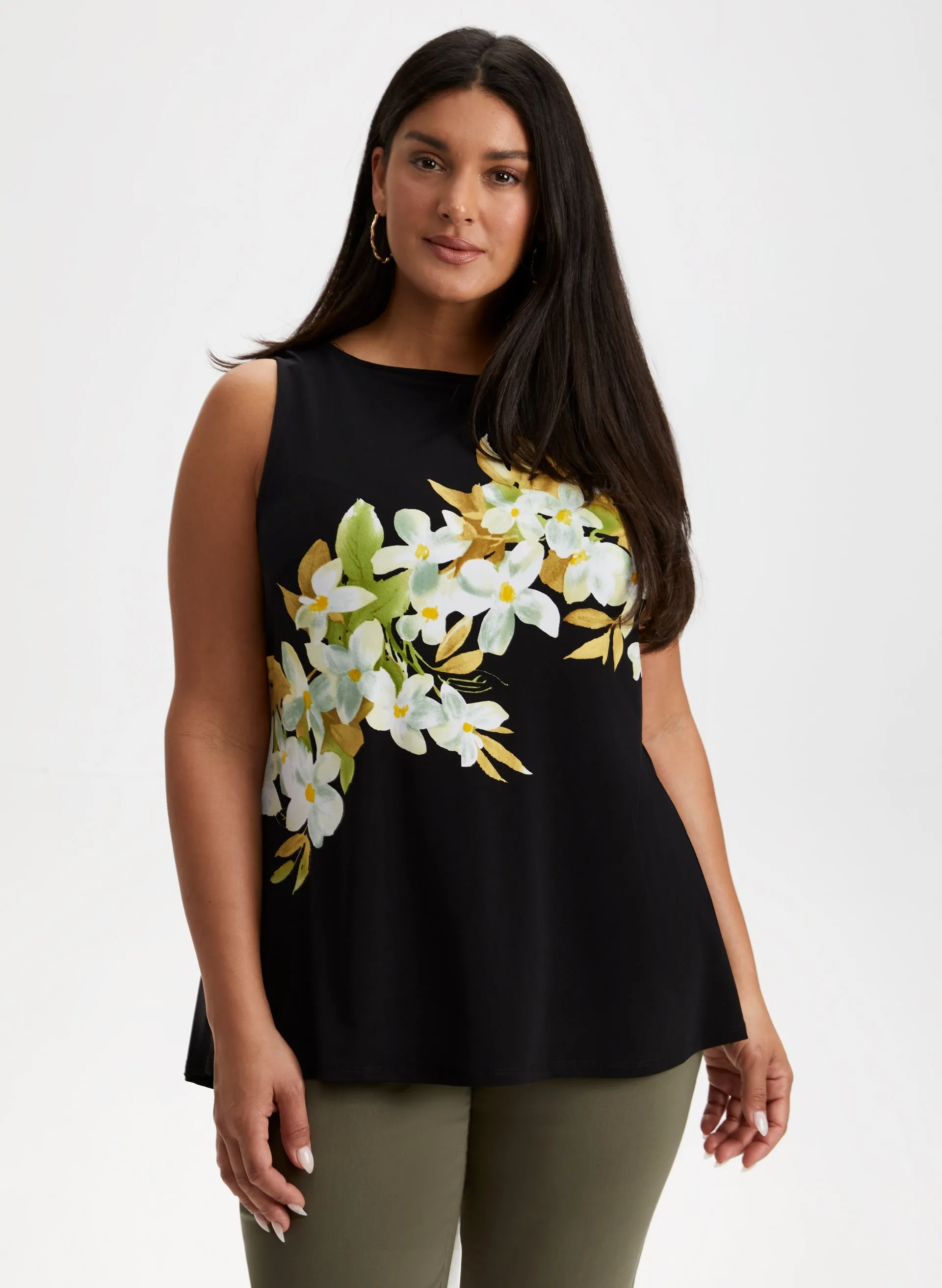 Tropical Floral Print Sleeveless Top sold by Laura