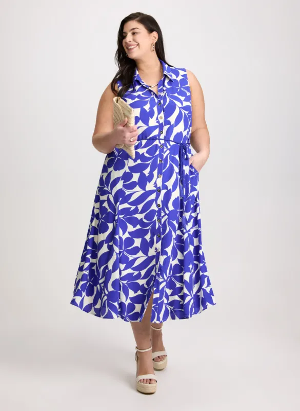 Floral Print Button Down Dress sold by Laura