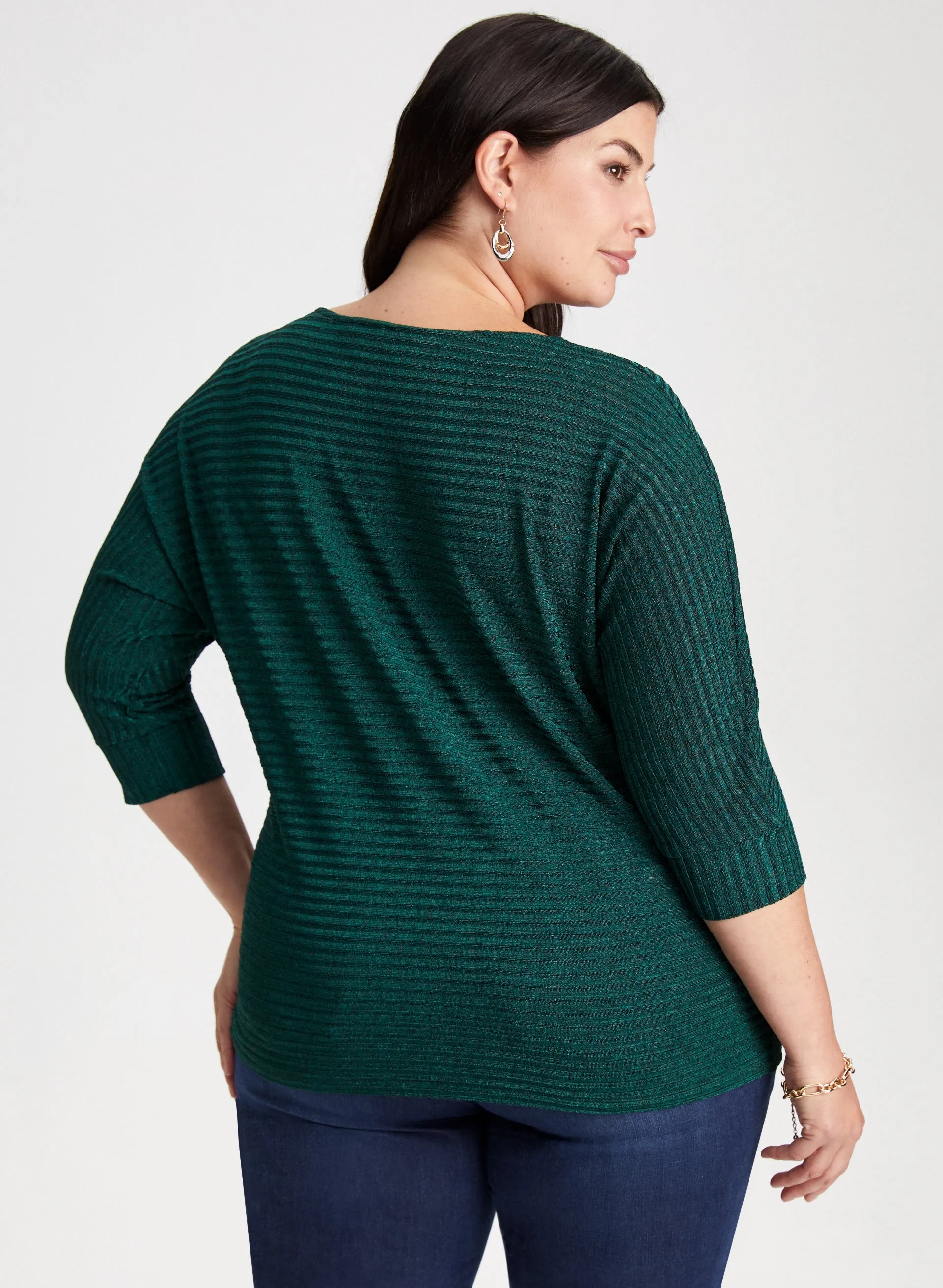 Chevron Heather Knit Top sold by Laura product image thumbnail 4