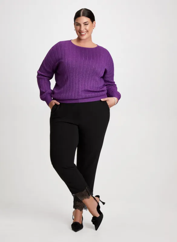 Puff Sleeve Top & Lace Trim Pants sold by Laura