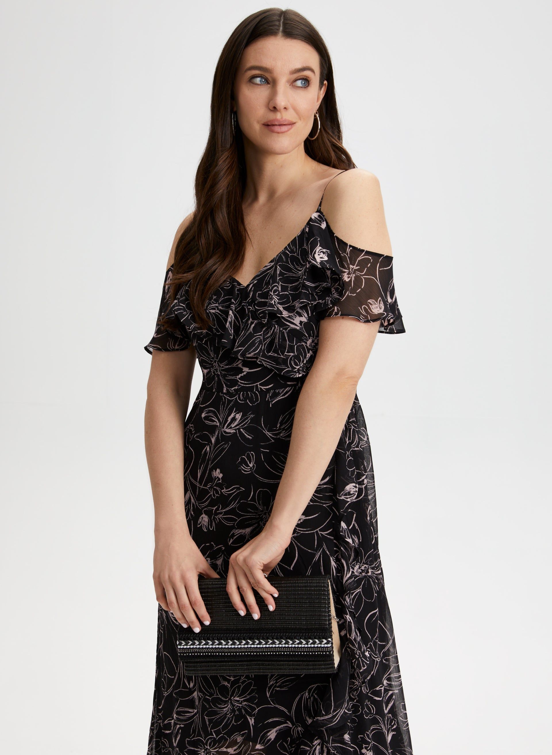 Cold Shoulder Floral Print Dress sold by Laura product image thumbnail 5