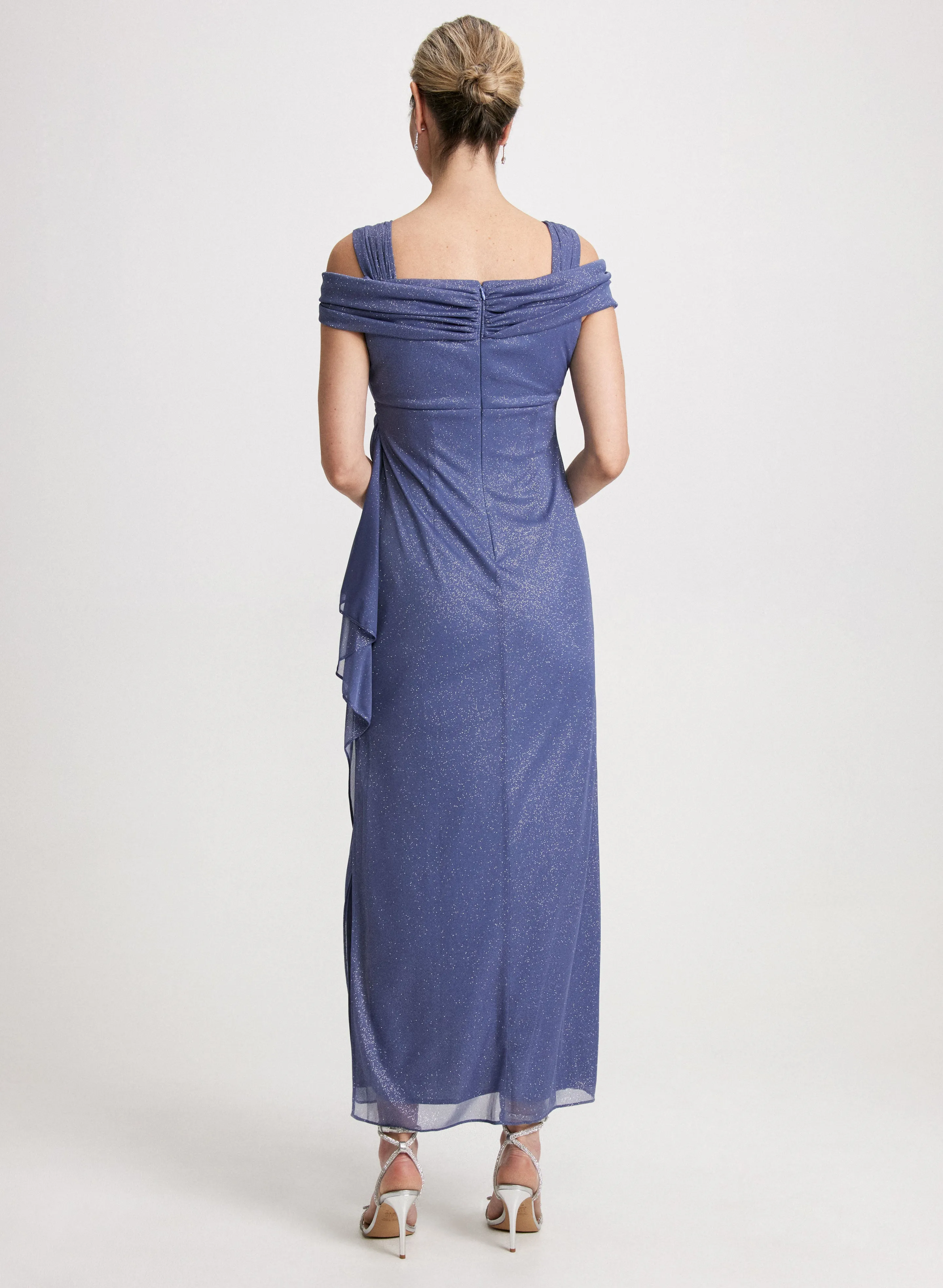 Cold-Shoulder Glitter Dress sold by Laura product image thumbnail 2