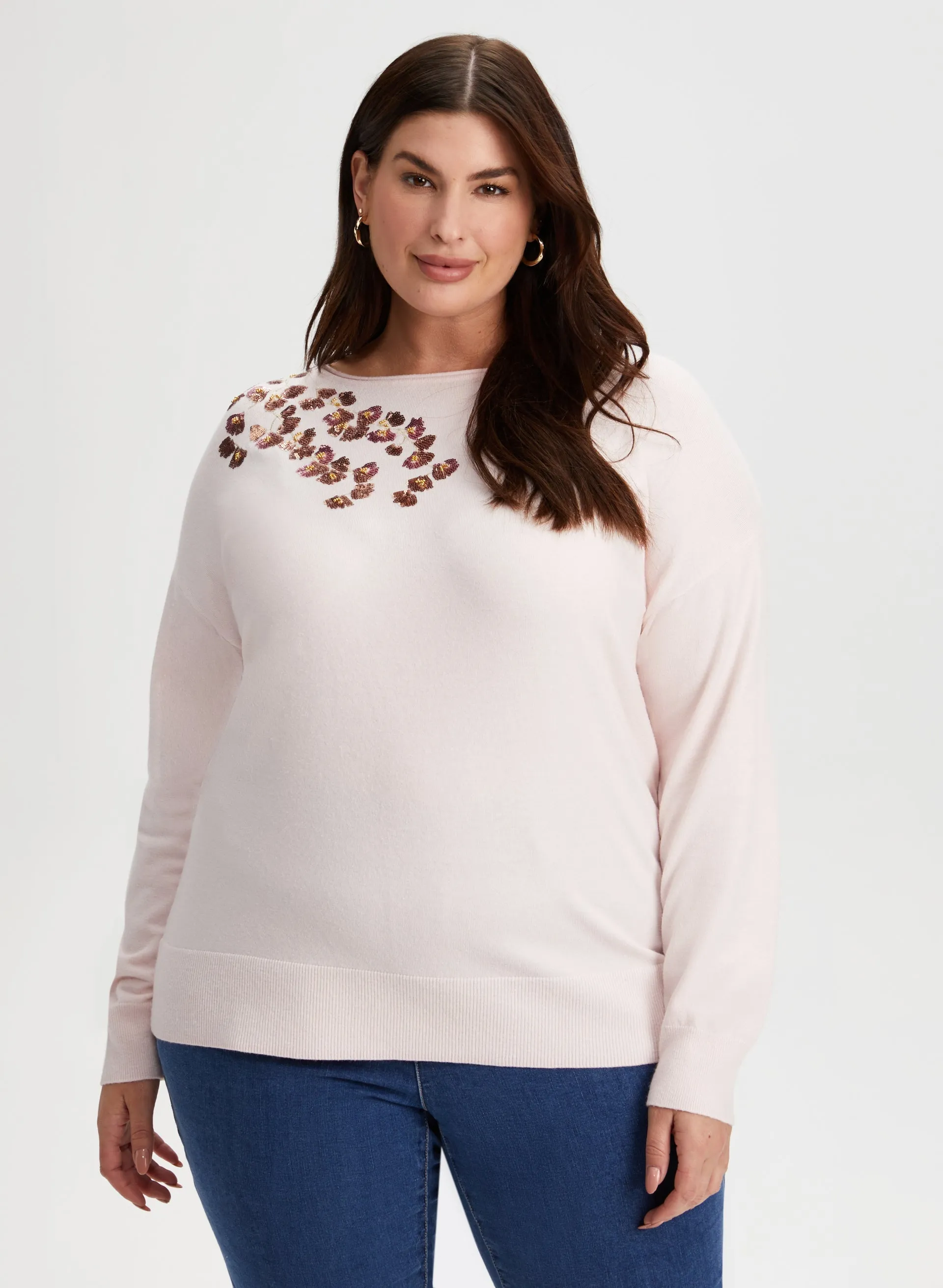 Floral Sequin Sweater sold by Laura