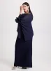 Asymmetric Poncho-Effect Maxi Dress sold by Laura