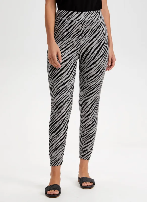 Zebra Print Jogger Pants sold by Laura