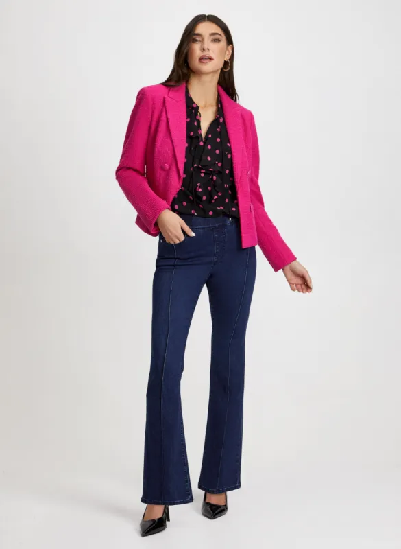 Lapel Jacket & Bootcut Jeans sold by Laura