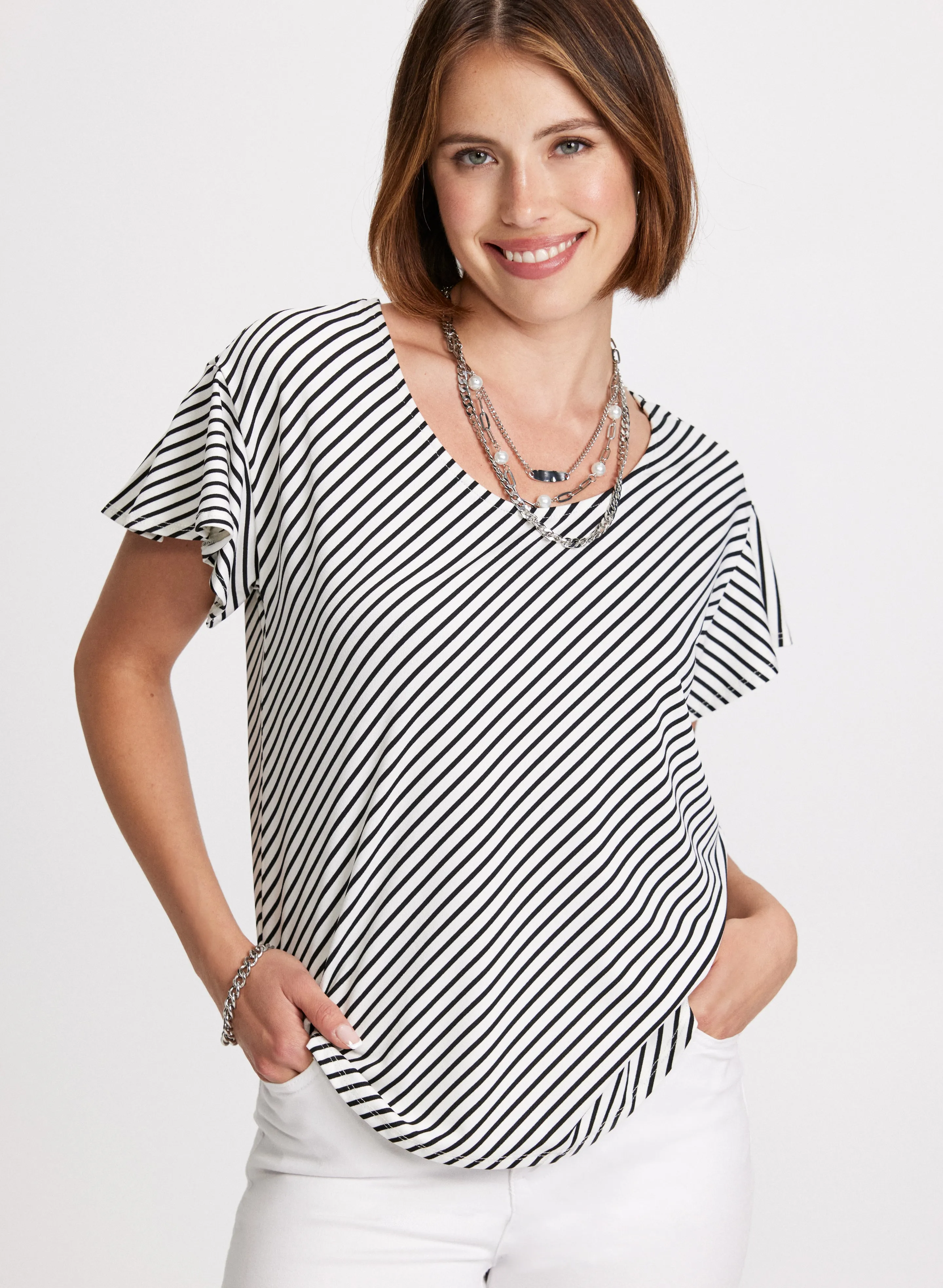 Diagonal Stripe Print Top sold by Laura product image thumbnail 5