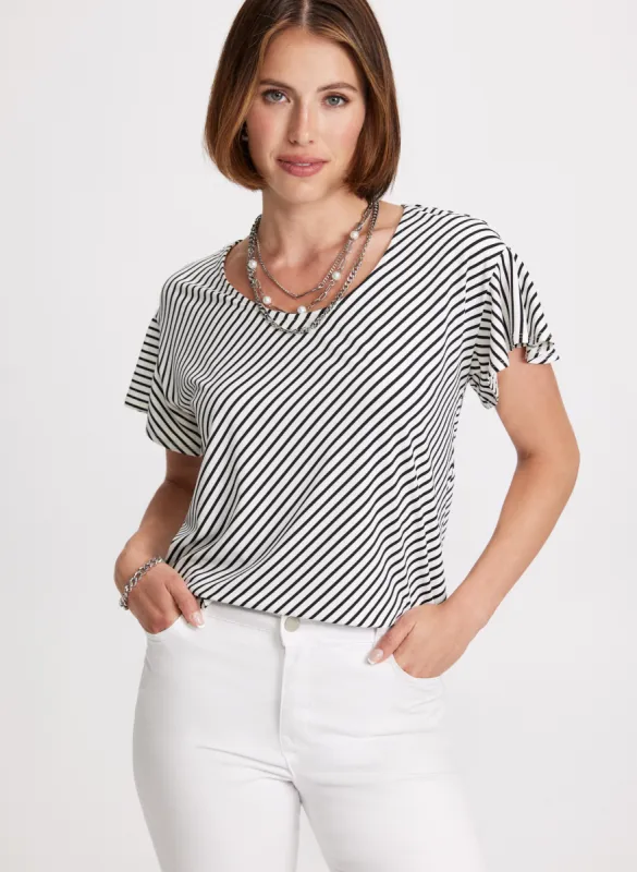 Diagonal Stripe Print Top sold by Laura
